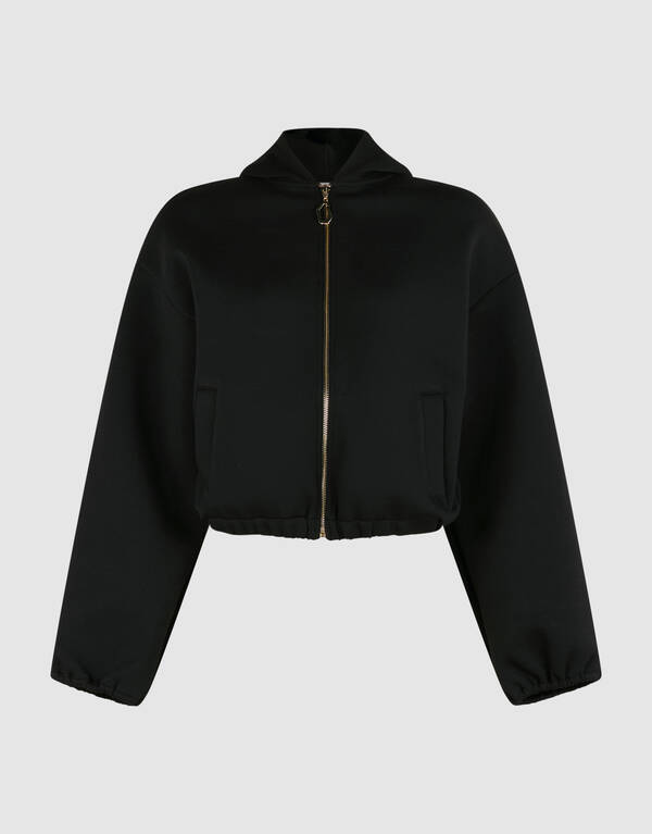 Zipper Hood Vest Zwart SHOEBY WOMEN