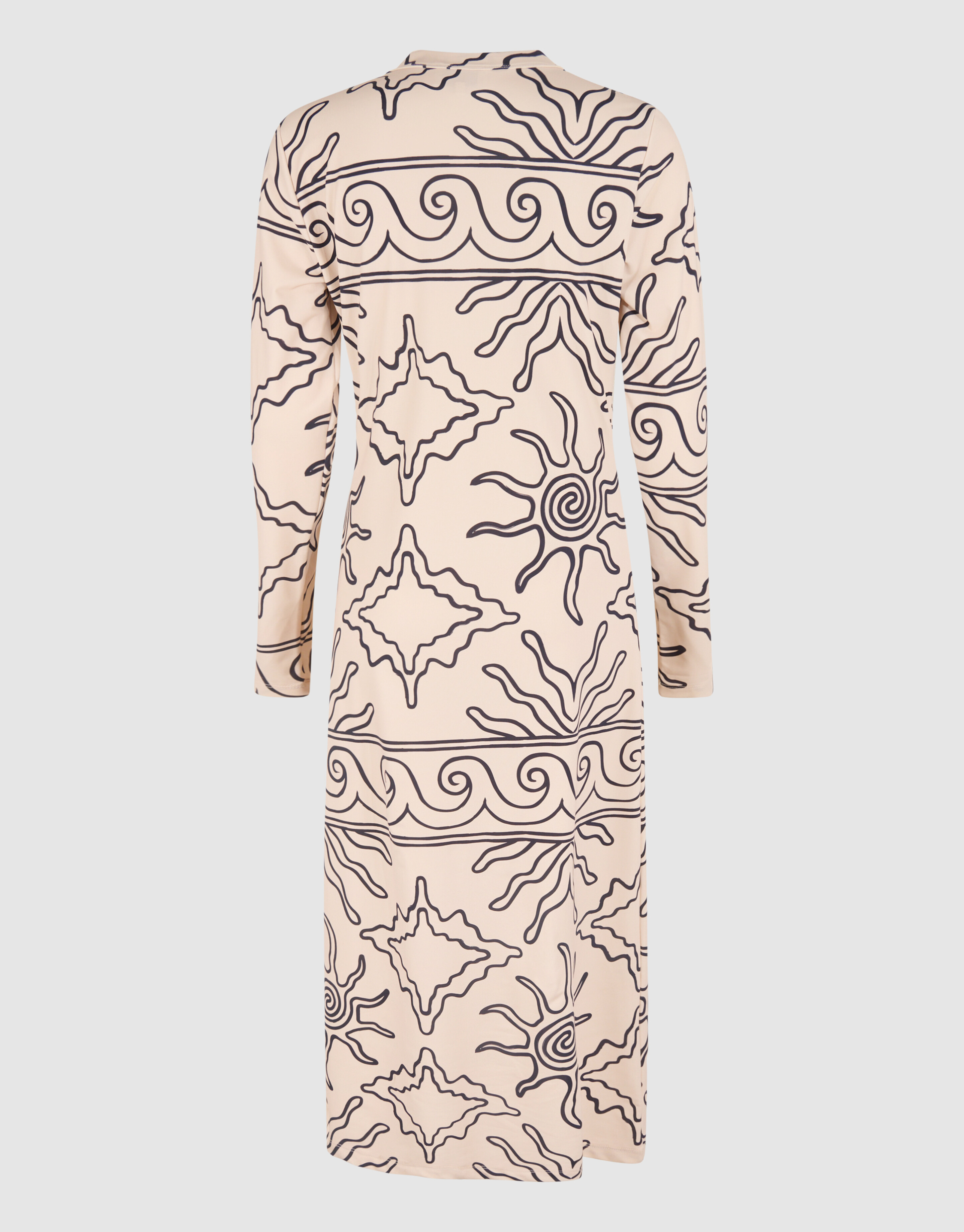 Printed Travel Midi Jurk Gebroken Wit SHOEBY WOMEN