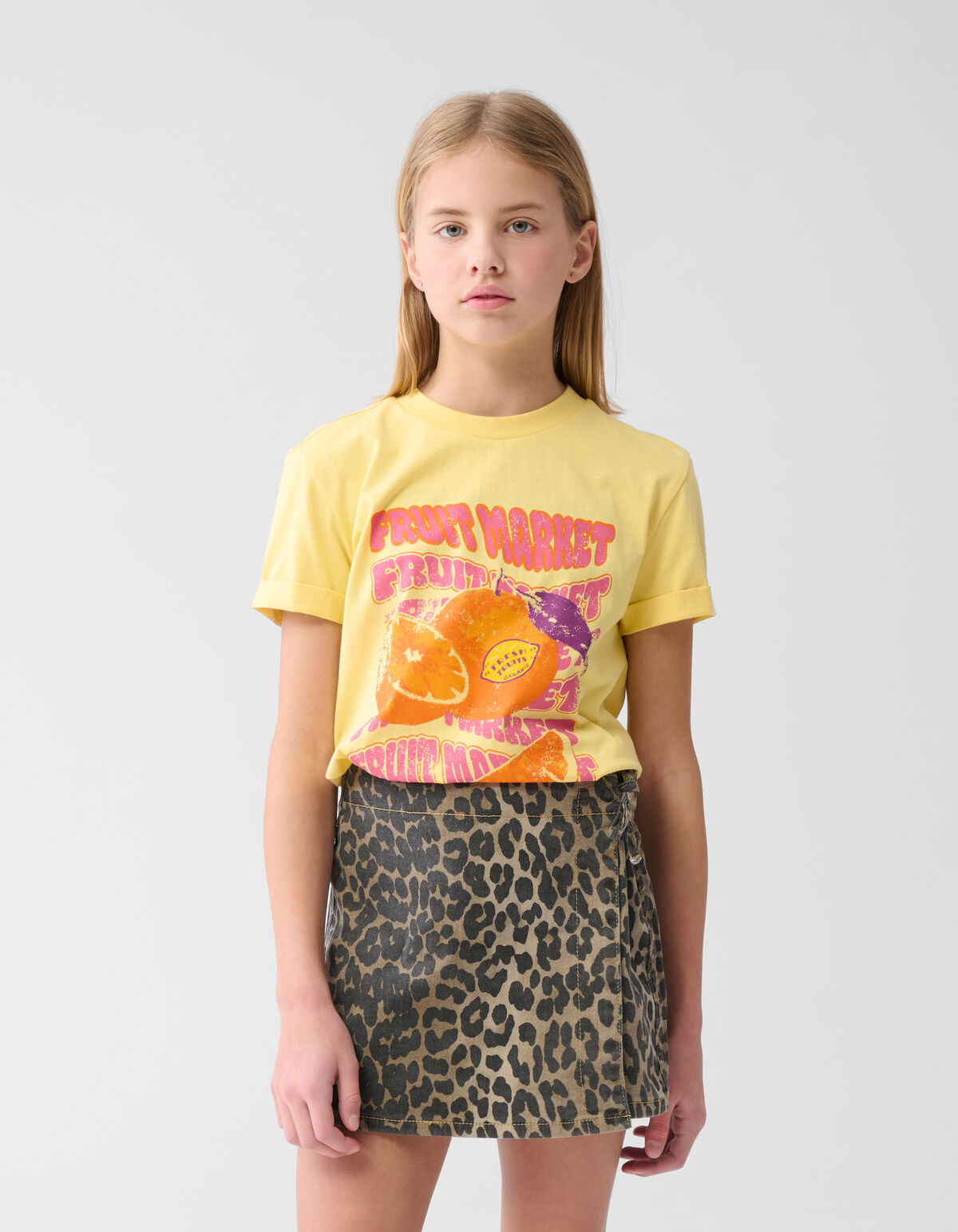 Artwork T-shirt Lichtgeel SHOEBY GIRLS