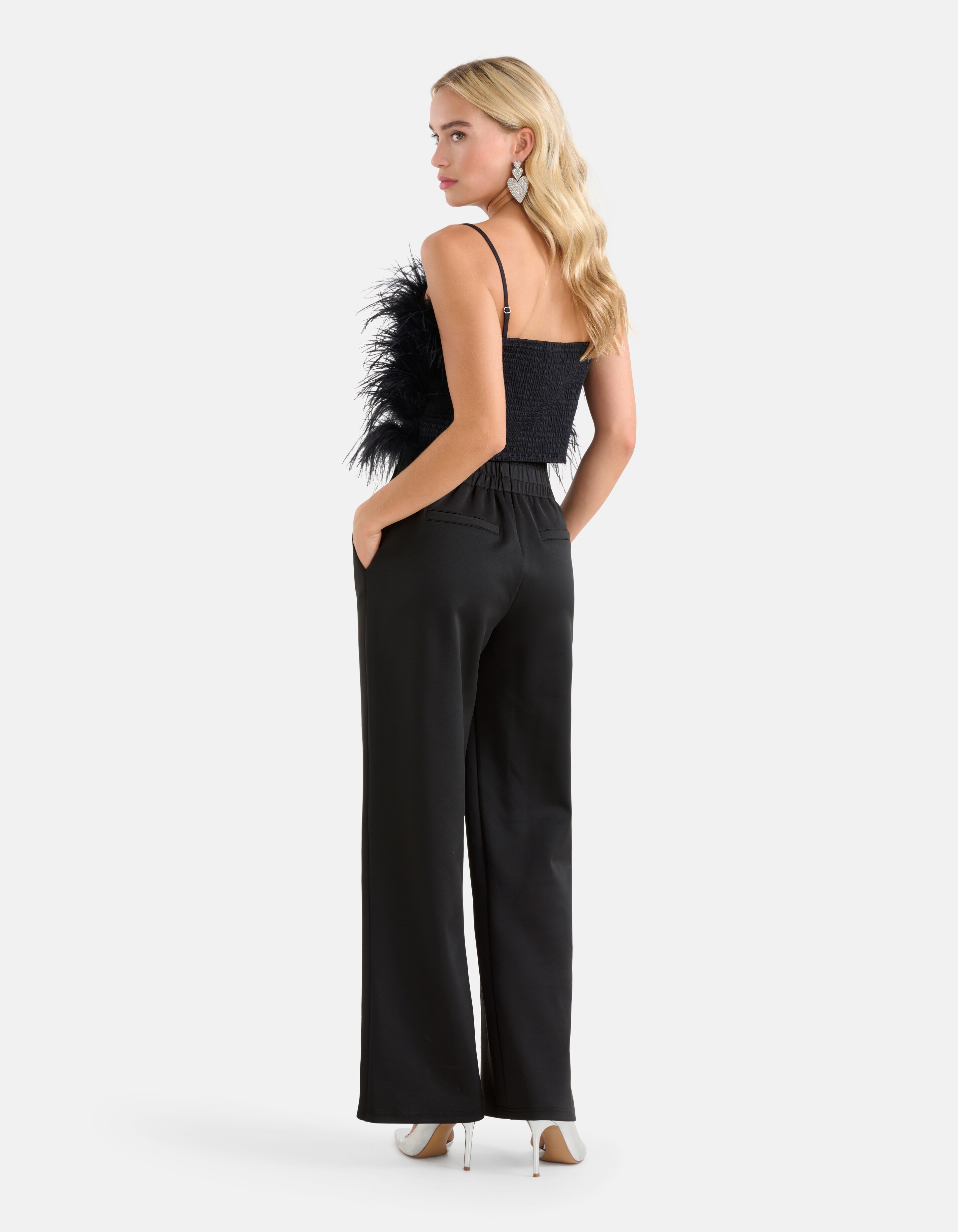 Wide Leg Broek Zwart By Monica SHOEBY WOMEN