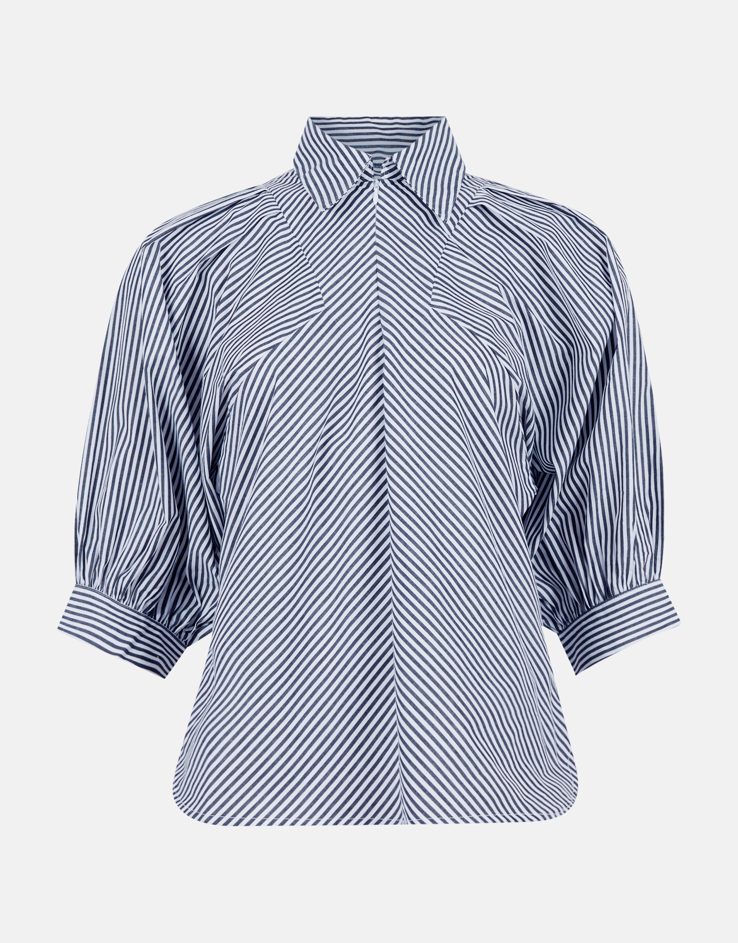 Zipper Stripe Blouse Zwart SHOEBY WOMEN