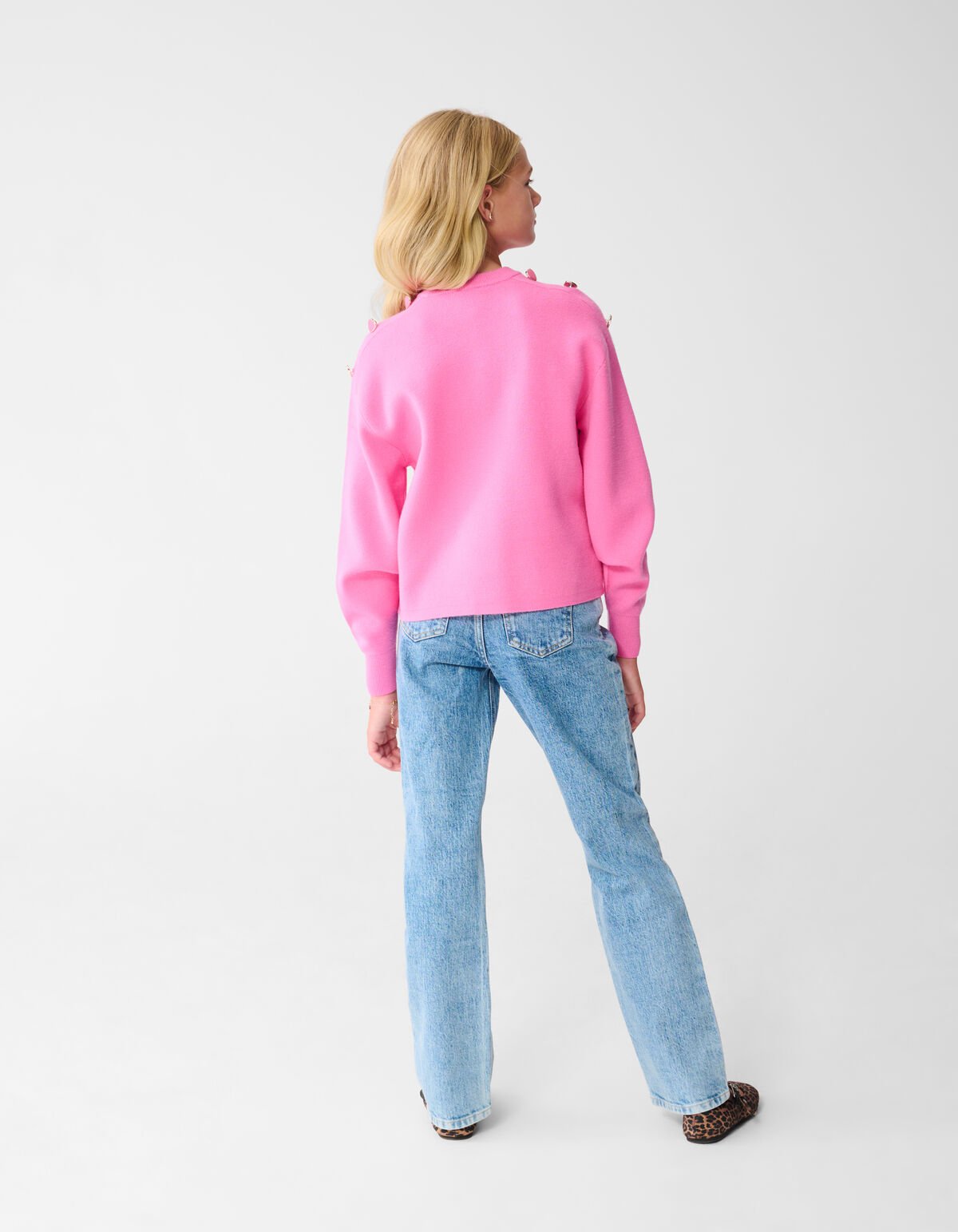 Button Trui Roze SHOEBY GIRLS