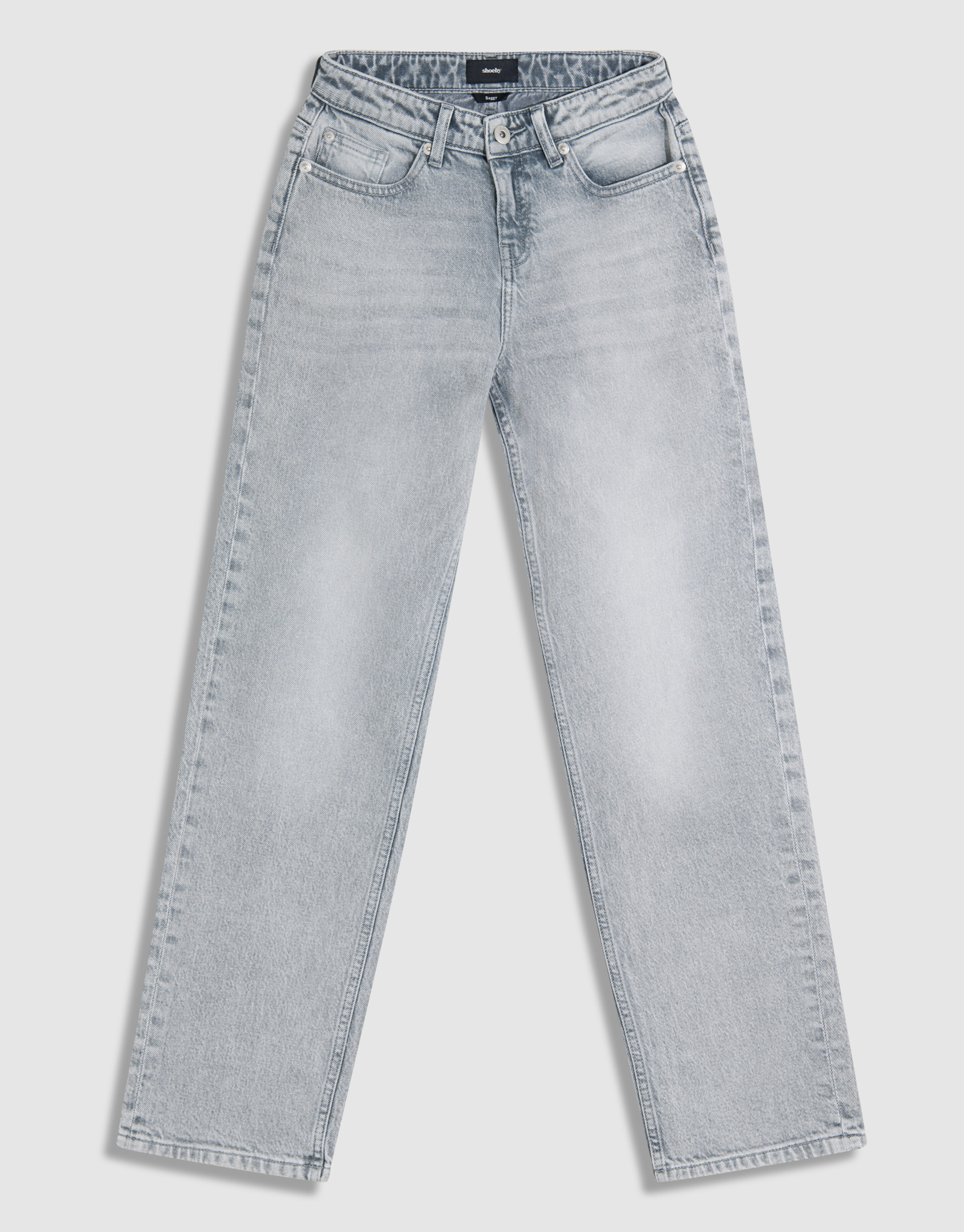 Baggy Fit Jeans Lichtgrijs SHOEBY BOYS