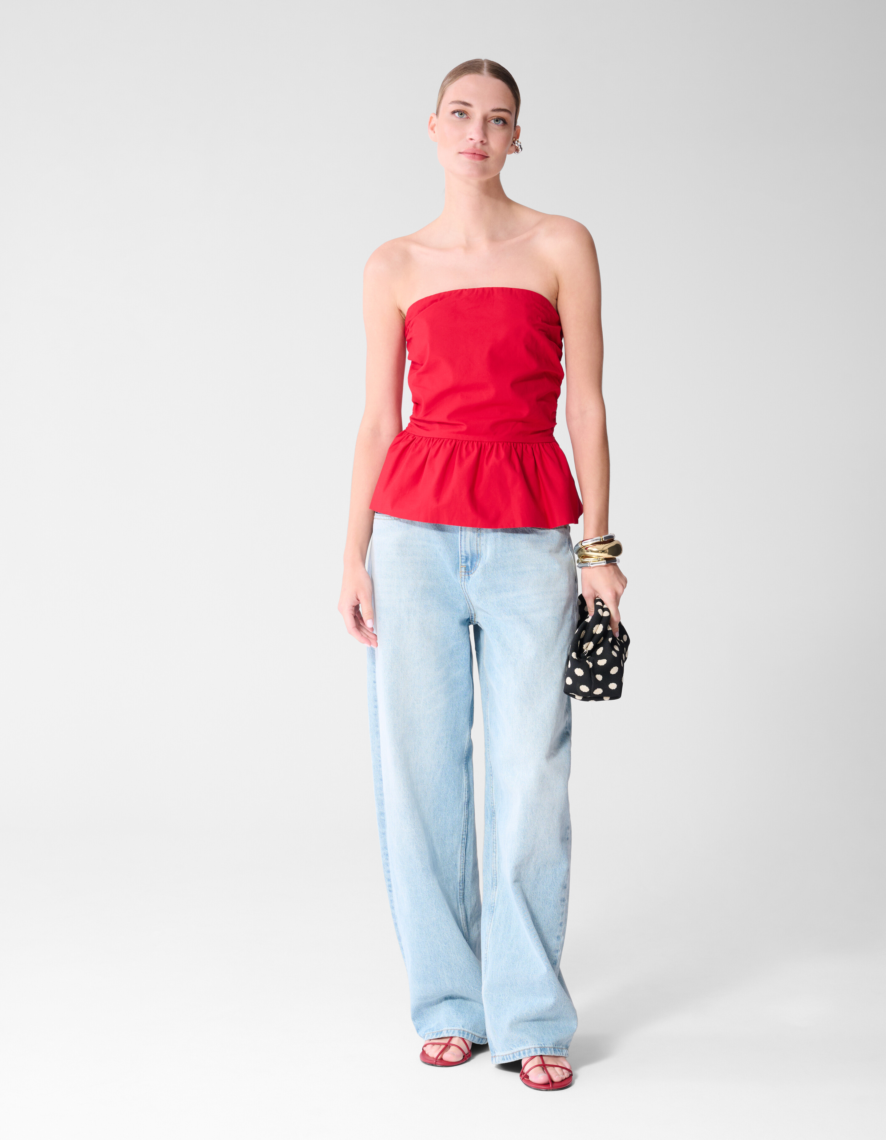 Strapless Top Rood SHOEBY WOMEN