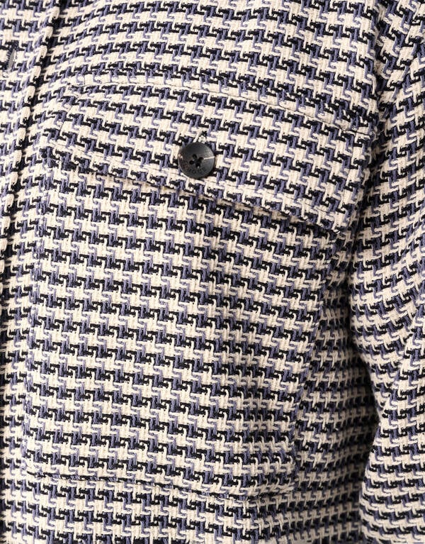Pied De Poule Overshirt Zand SHOEBY MEN
