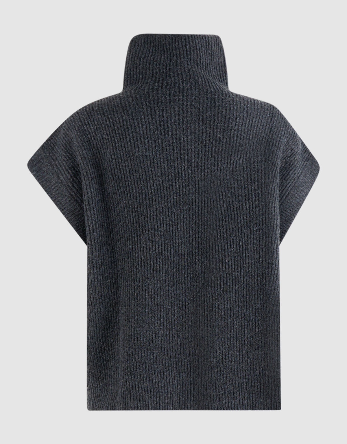 High Collar Gilet Donkergrijs SHOEBY WOMEN