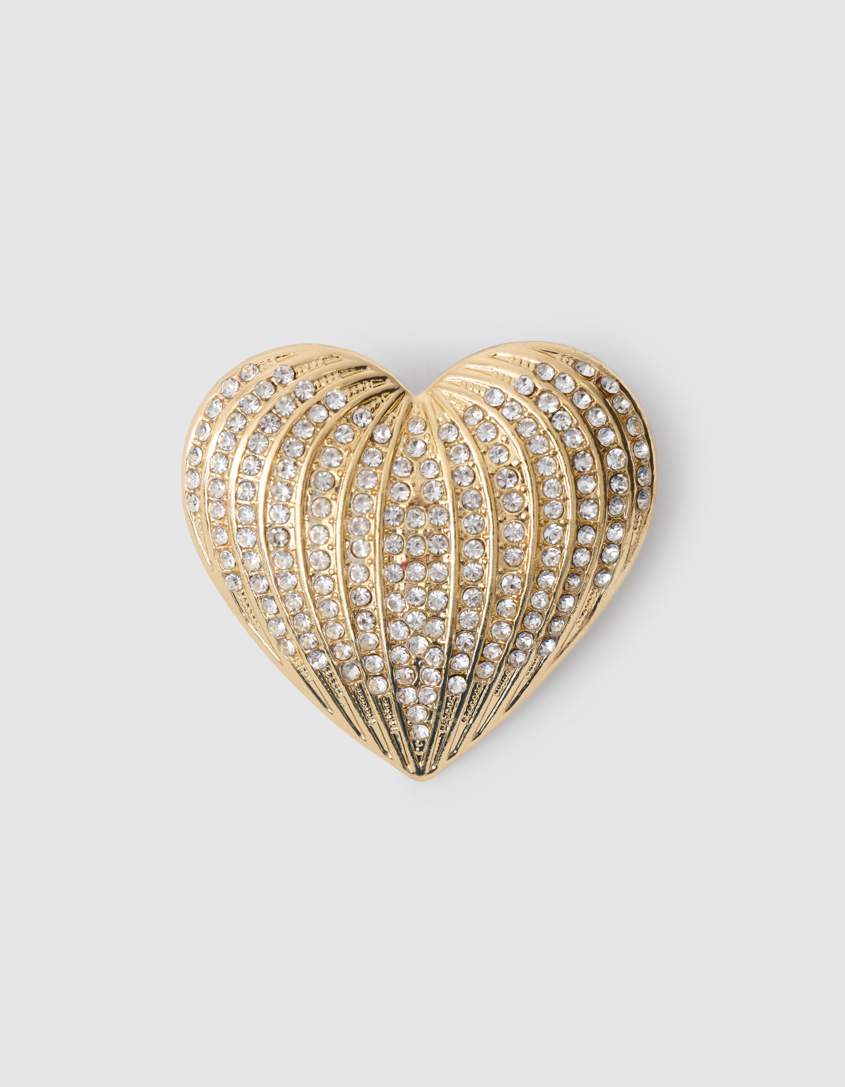 Strass Heart Broche Goud SHOEBY ACCESSOIRES