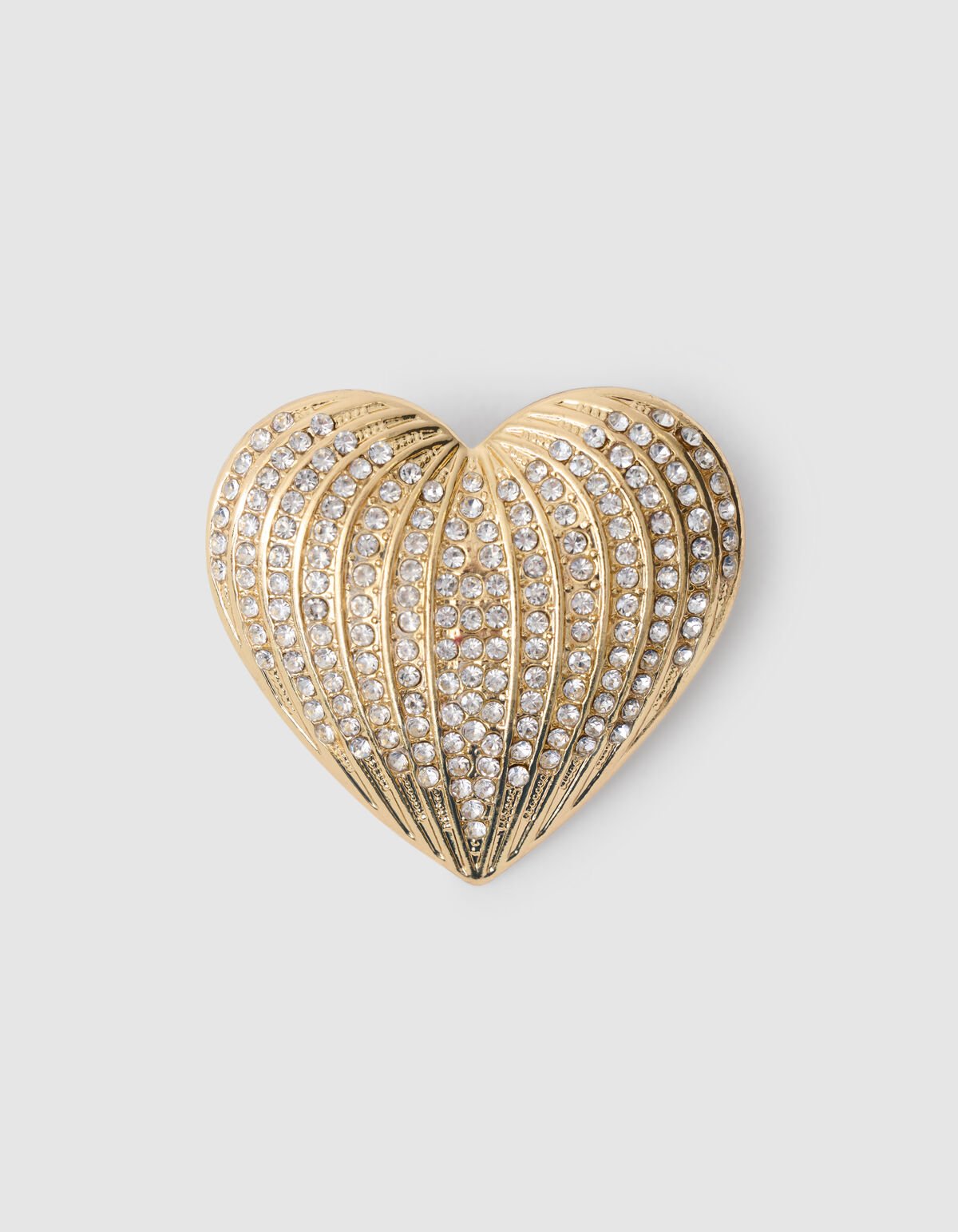 Strass Heart Broche Goud SHOEBY ACCESSOIRES