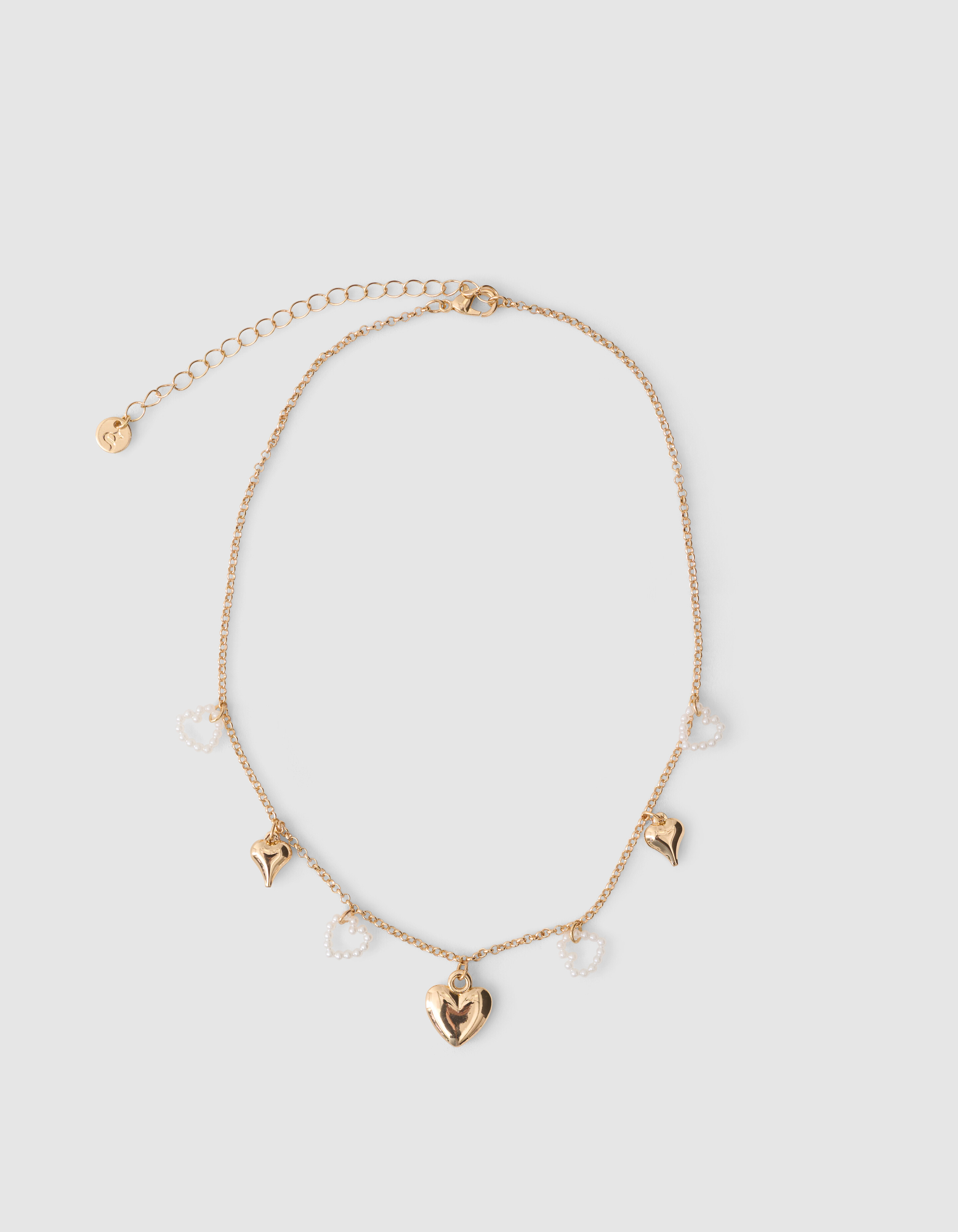 Parel Heart Ketting Goud SHOEBY ACCESSOIRES