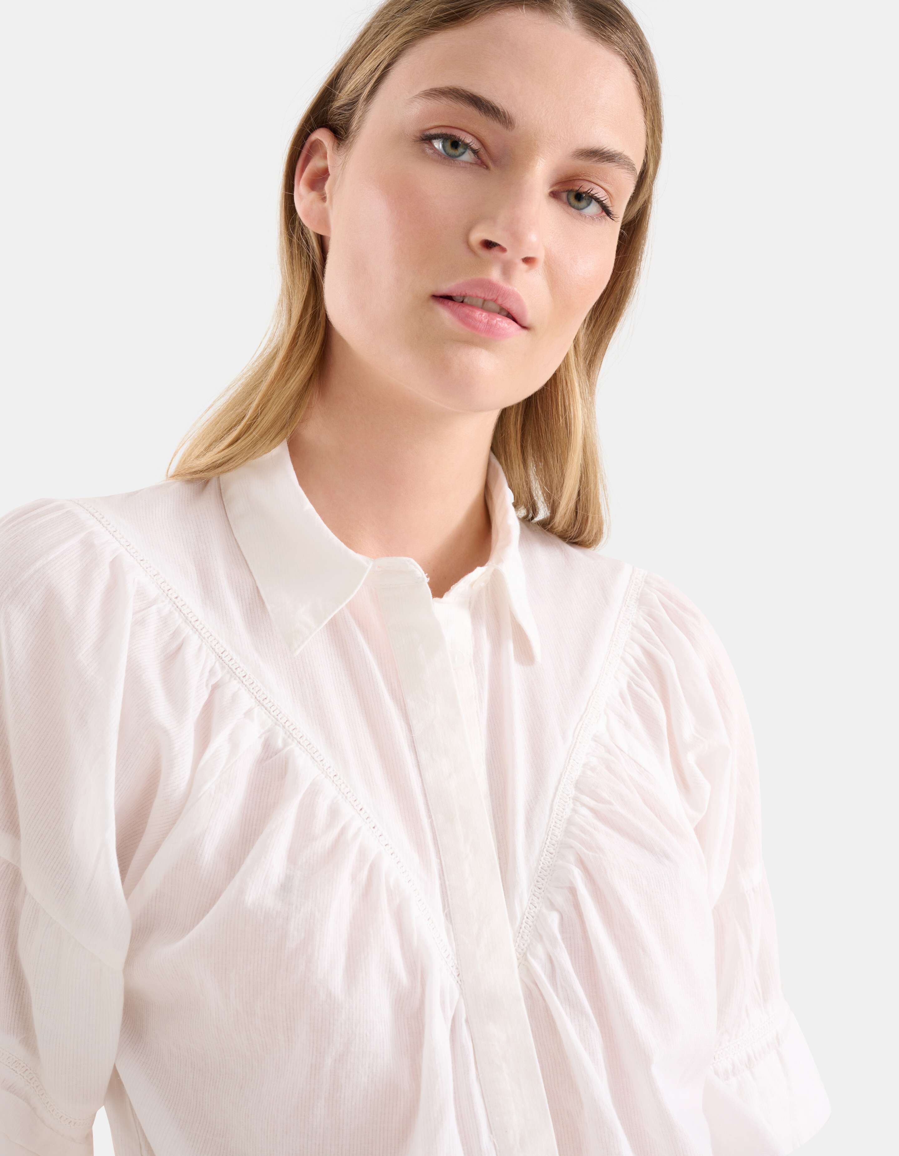 Voile Blouse Wit SHOEBY WOMEN