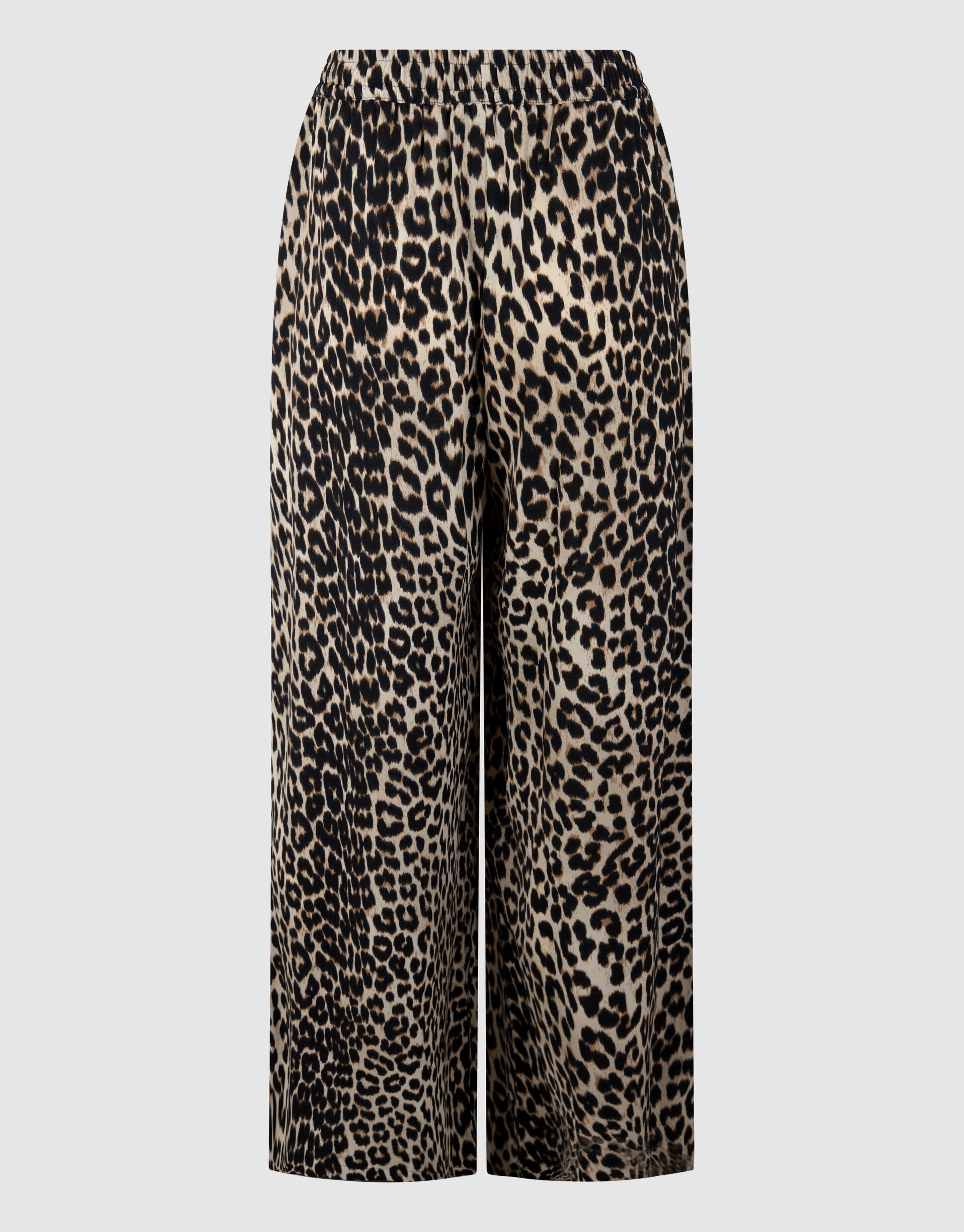 Leopard Wide Leg Fit Broek Bruin SHOEBY WOMEN