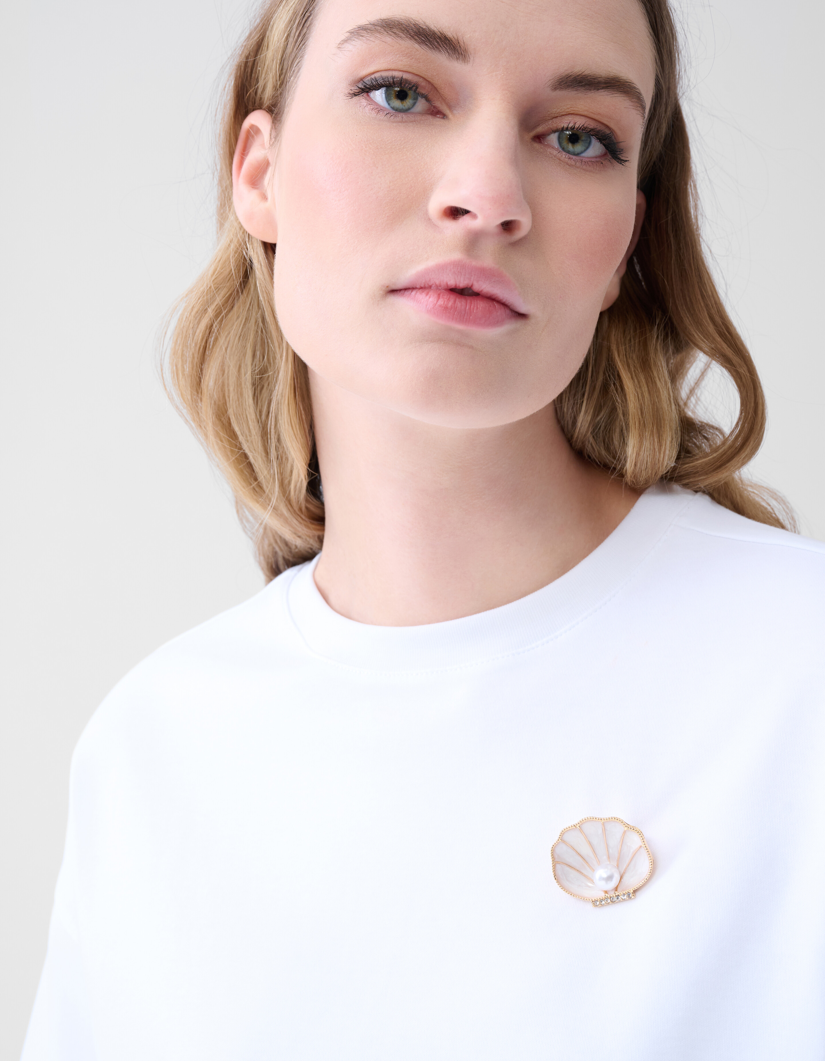 Schelp Broche Gebroken Wit SHOEBY ACCESSOIRES