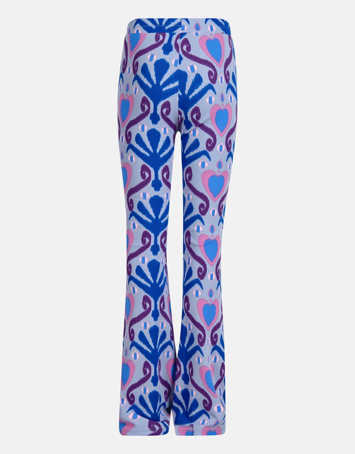 Printed Rib Flared Legging Blauw SHOEBY GIRLS