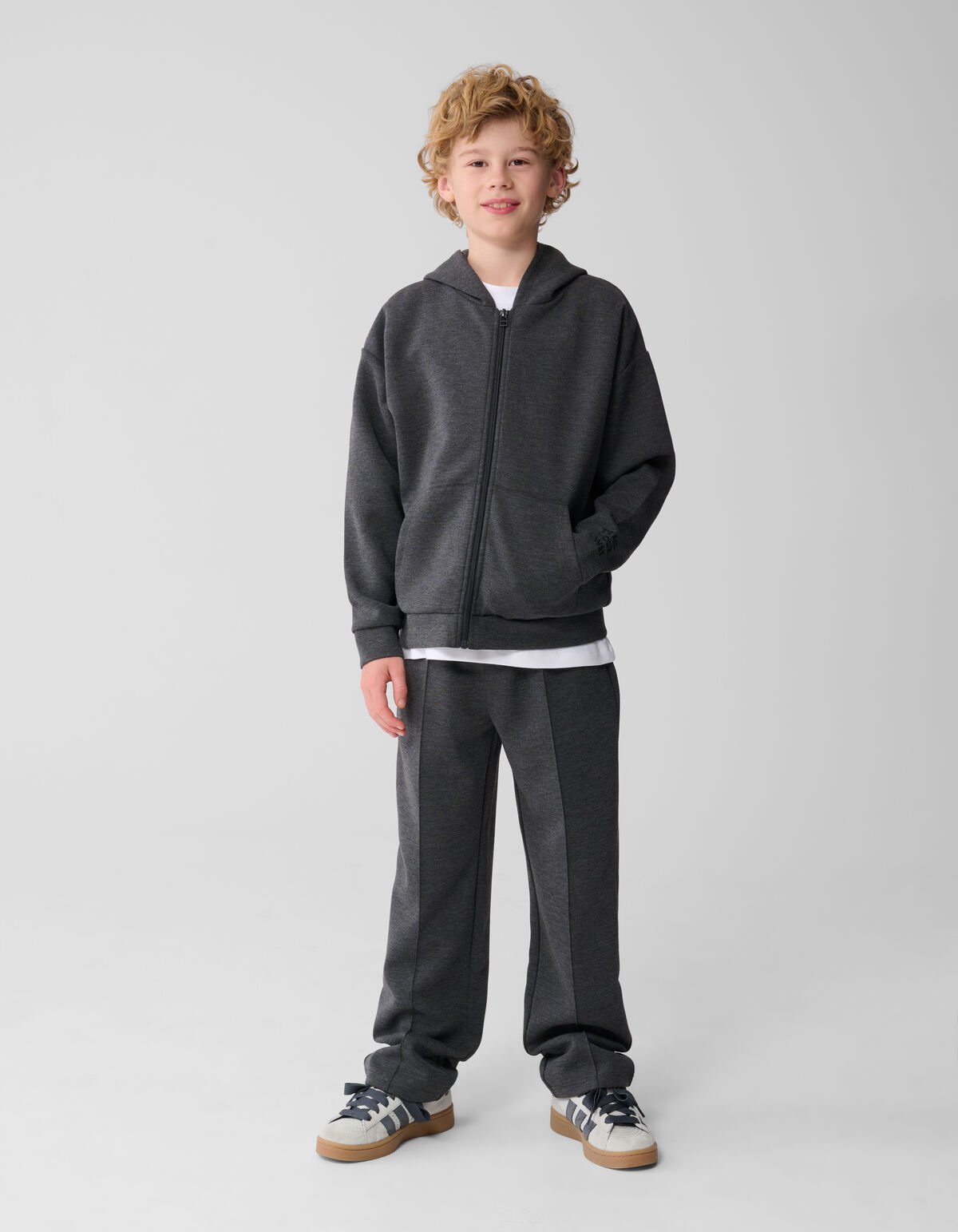 Chique Zip Hoodie Grijs SHOEBY BOYS