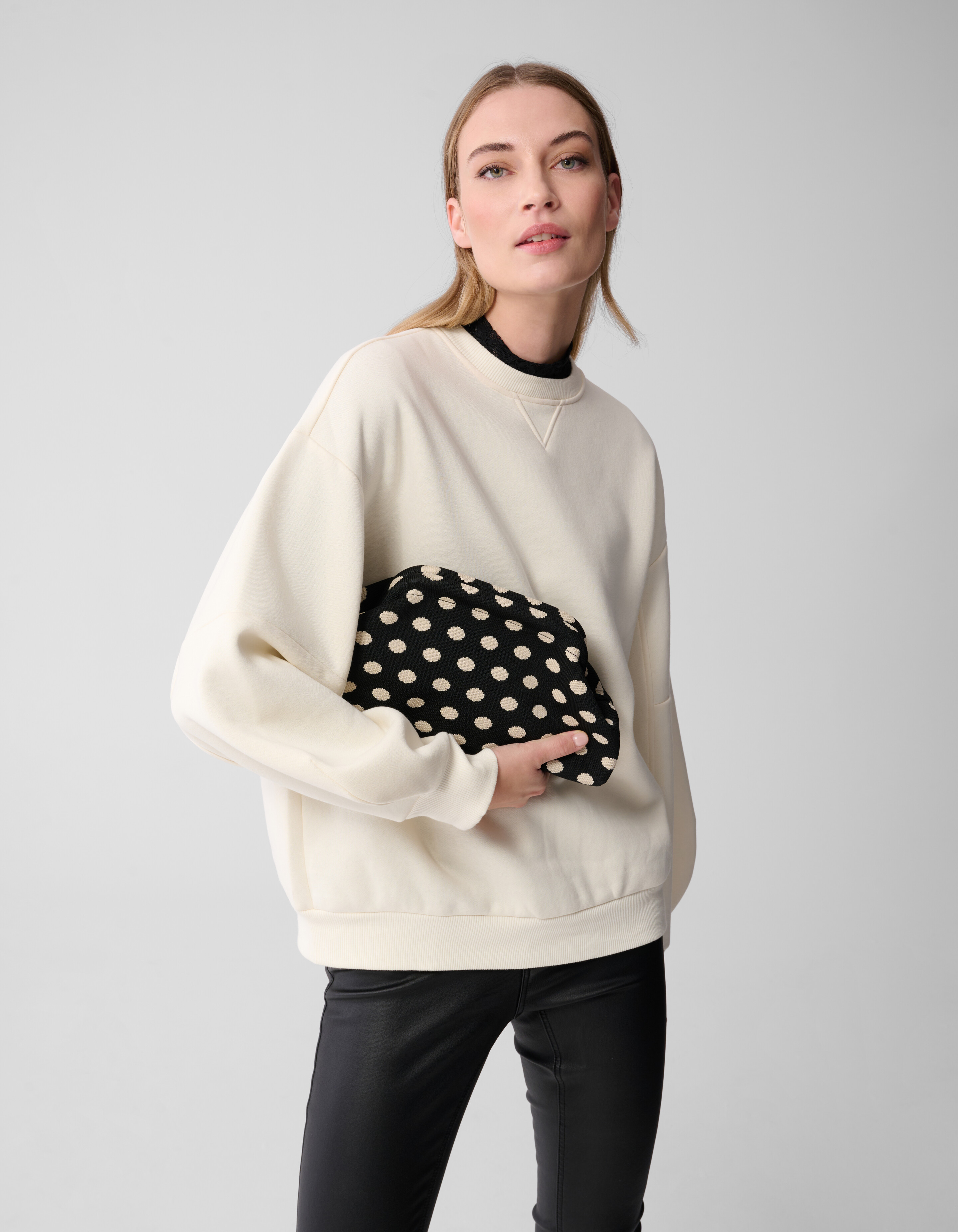 Knitted Dot Clutch Zwart SHOEBY ACCESSOIRES