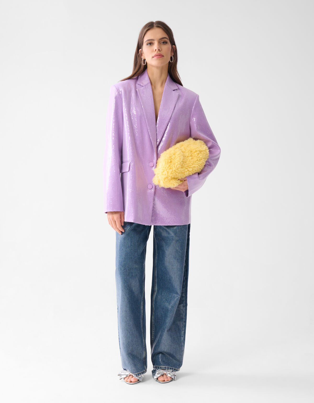 Furry Clutch Lichtgeel By Lizzy SHOEBY ACCESSOIRES