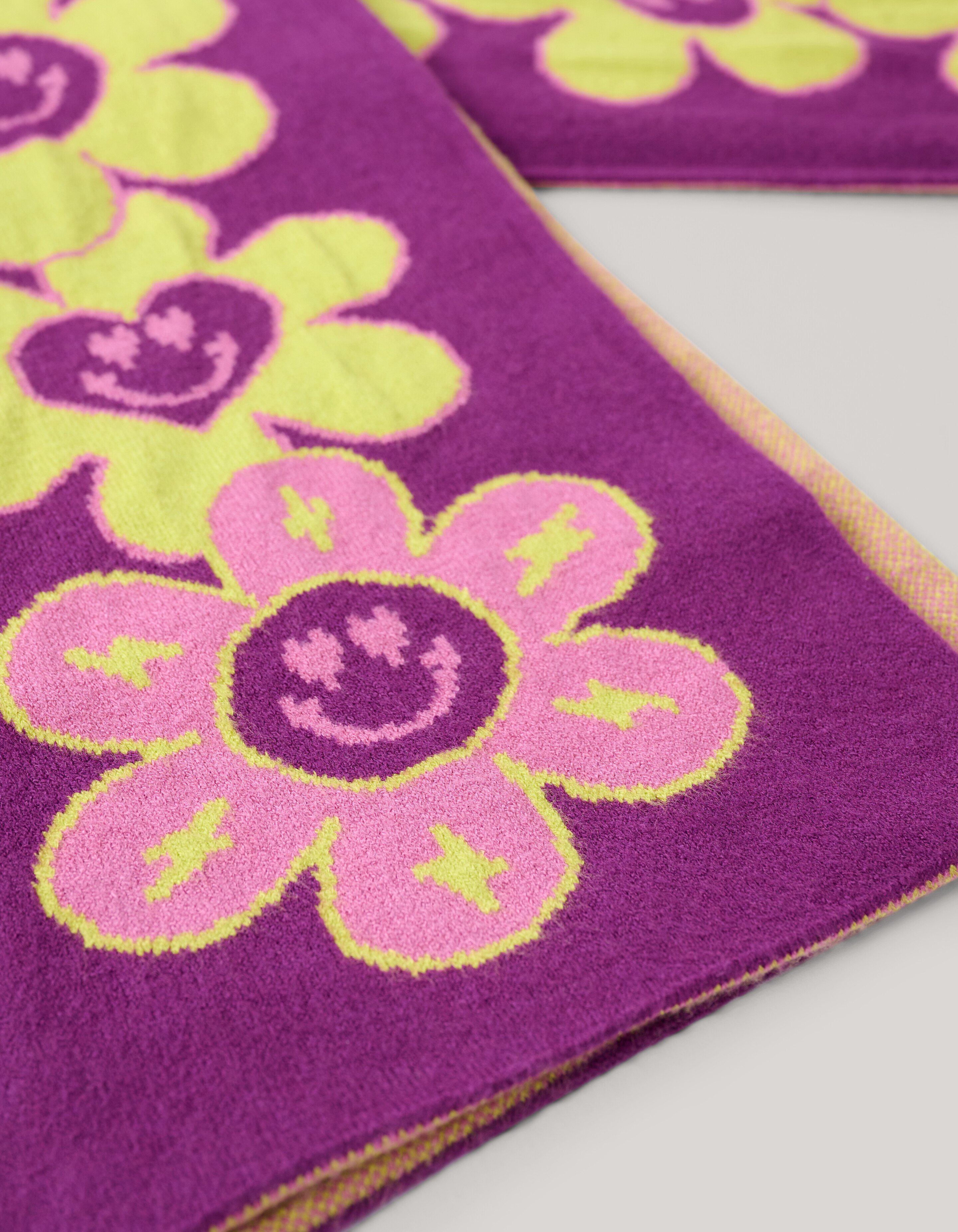 Jacquard Sjaal Donkerpaars SHOEBY ACCESSOIRES