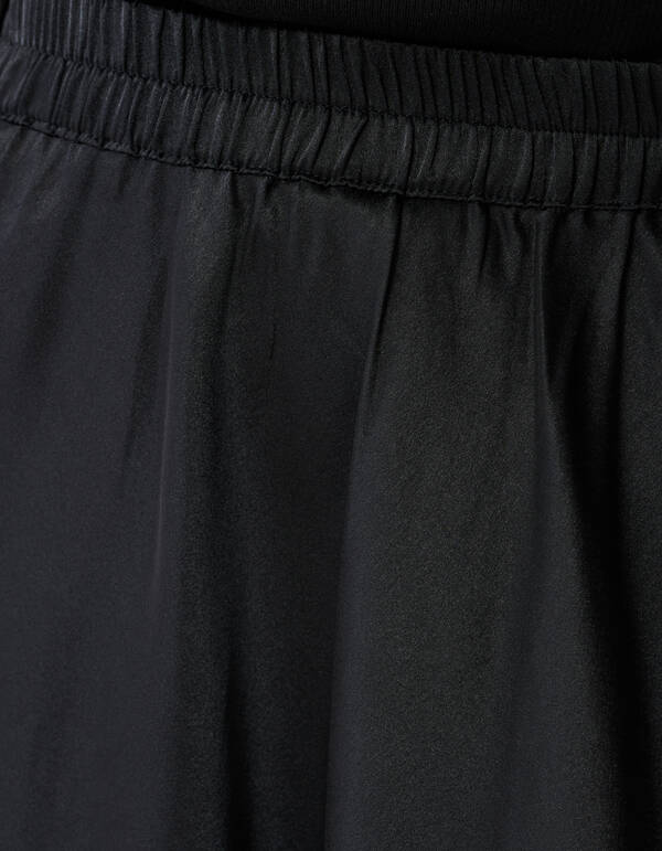 Satijnen Maxi Rok Zwart SHOEBY WOMEN