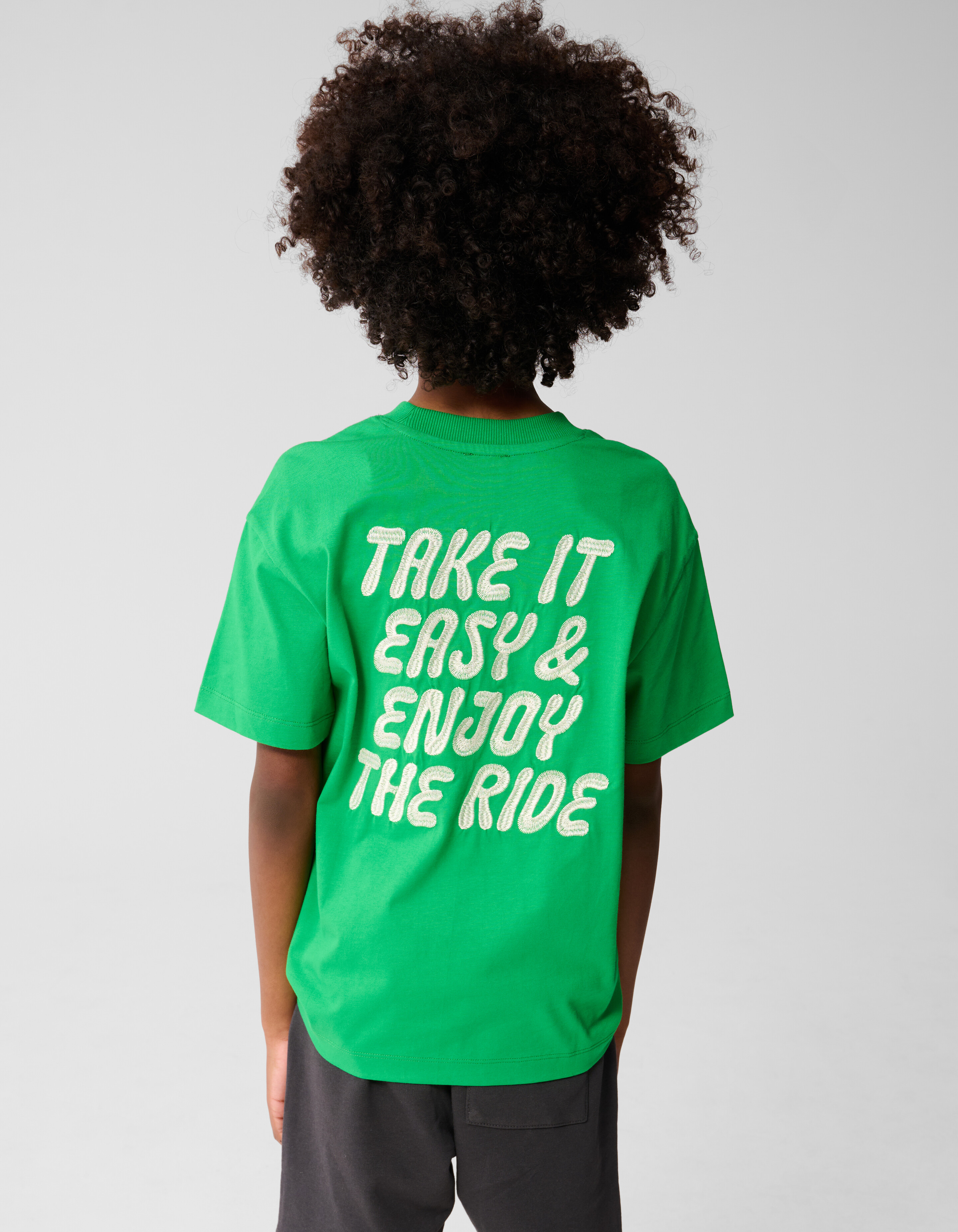 Tekst T-shirt Groen SHOEBY BOYS