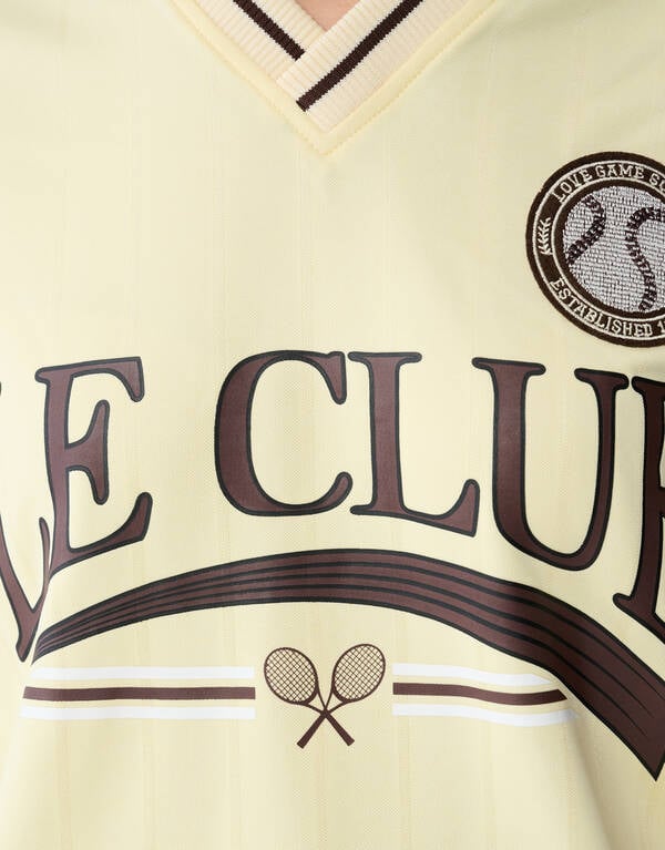 Oversized Baseball Longesleeve Top Lichtgeel SHOEBY WOMEN