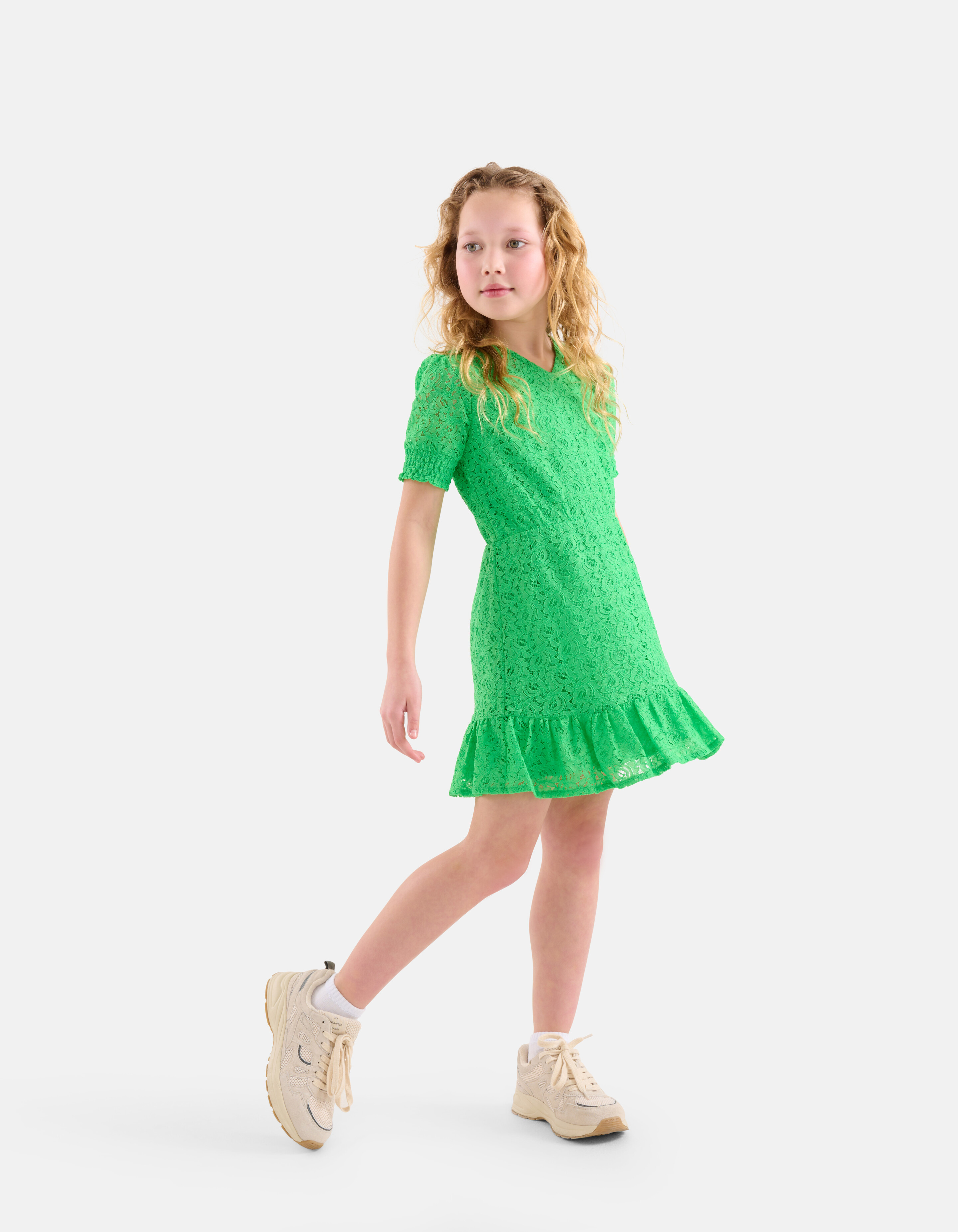 Kanten Jurk Groen SHOEBY GIRLS
