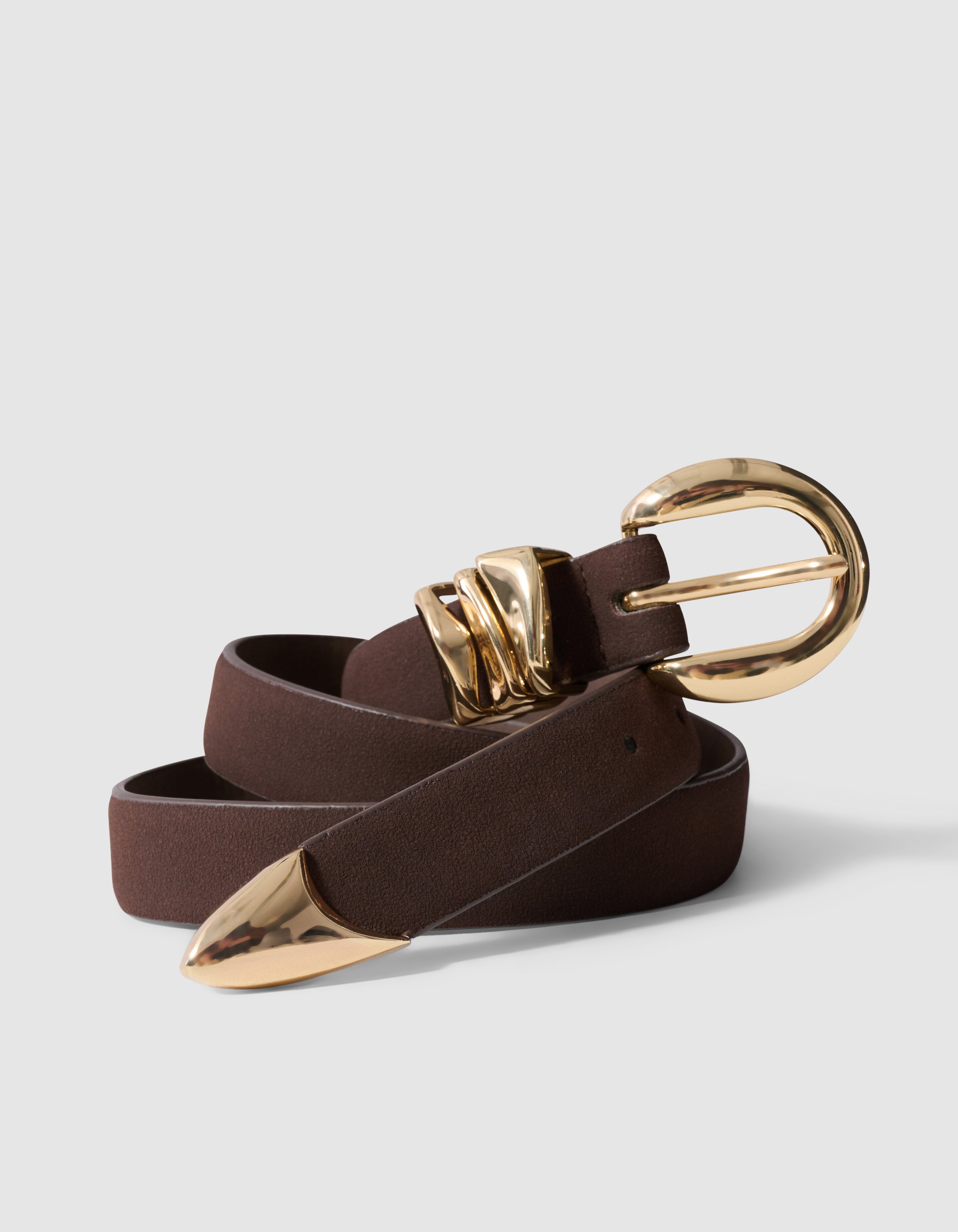 Organische Loop Riem Bruin SHOEBY ACCESSOIRES