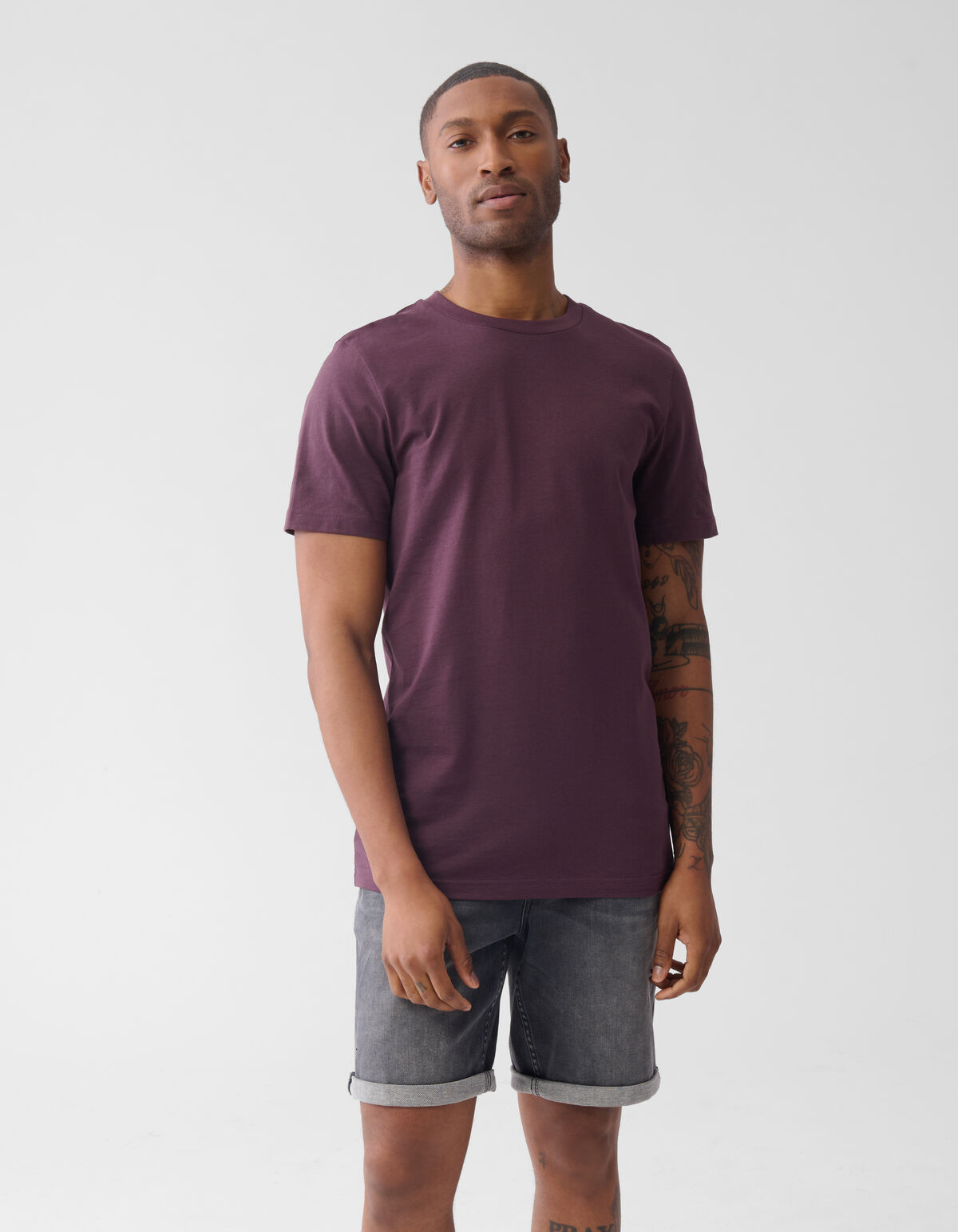 Flower T-shirt Donkerrood SHOEBY MEN