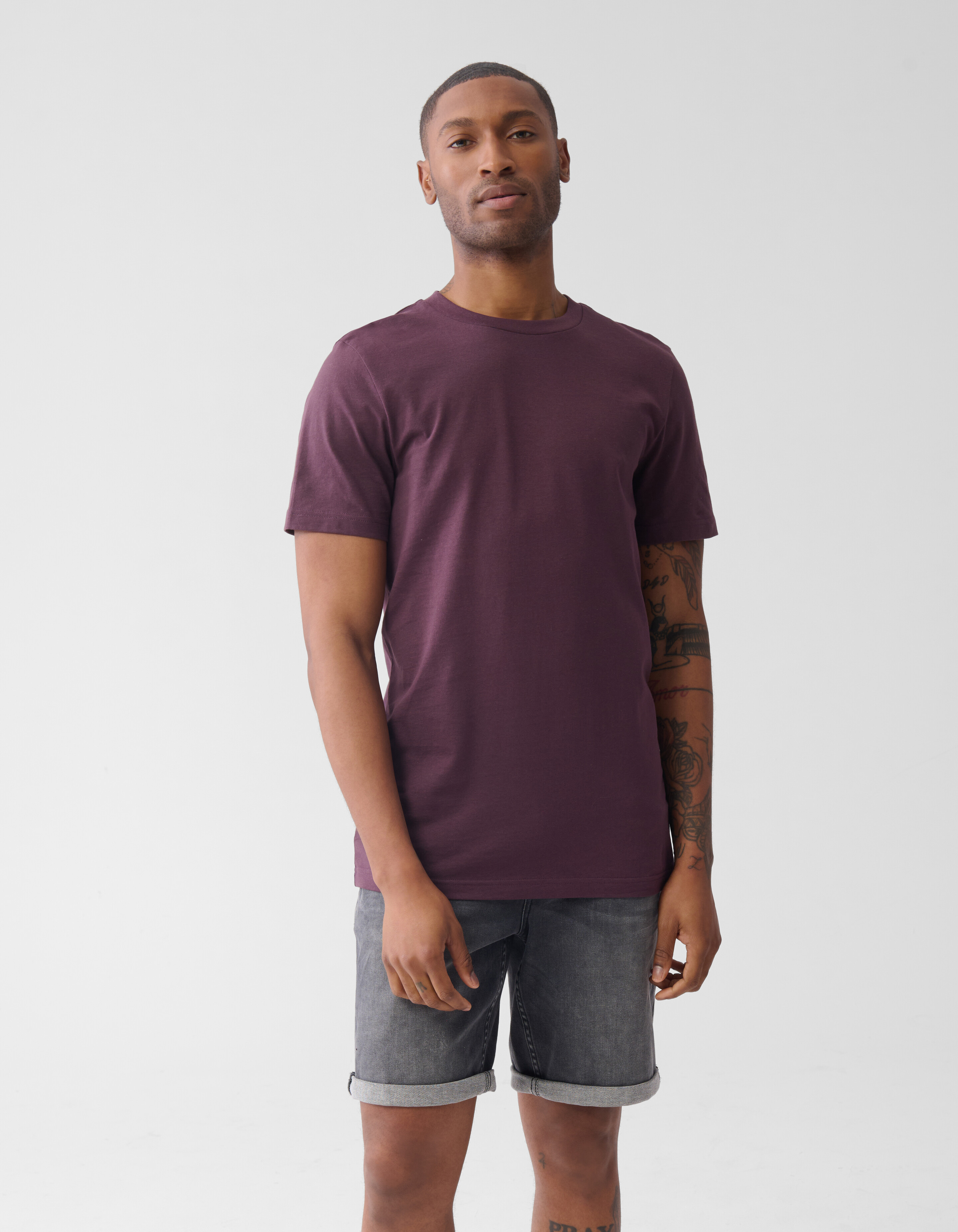 Flower T-shirt Donkerrood SHOEBY MEN