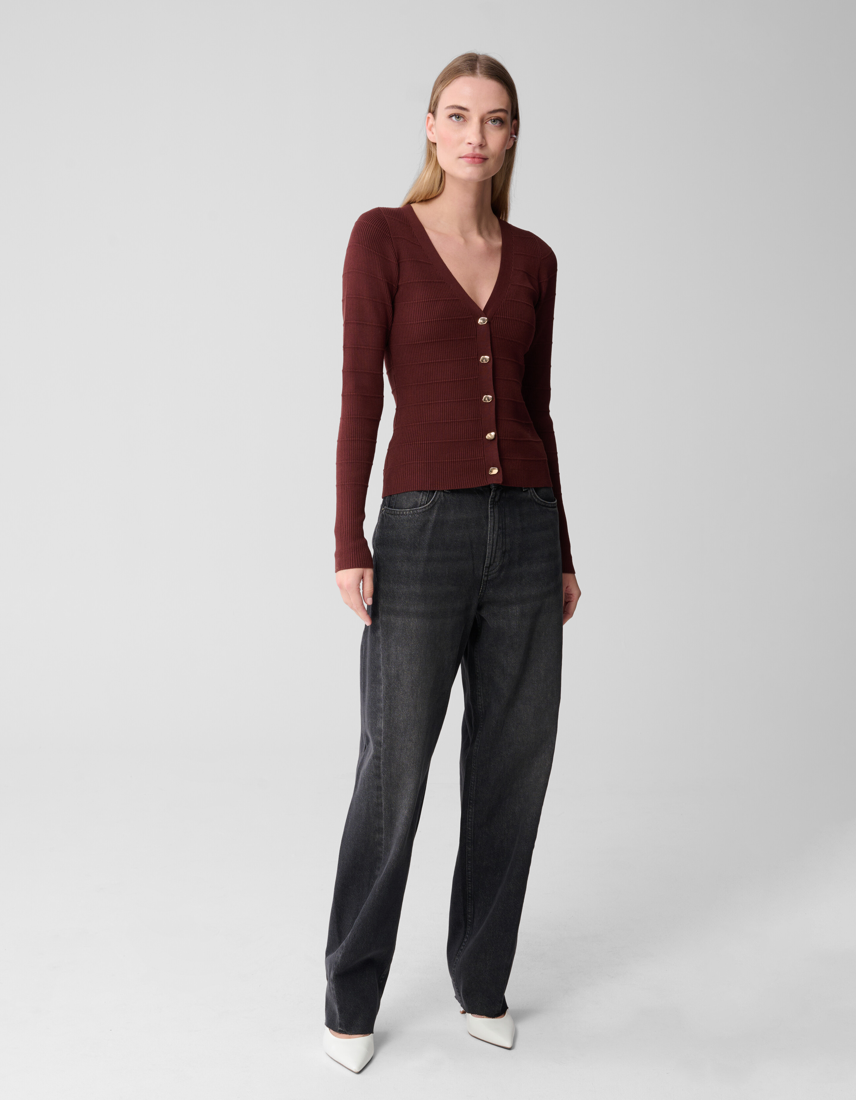 Button Vest Bruin SHOEBY WOMEN