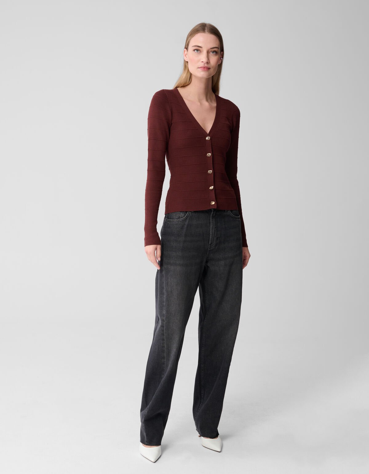 Button Vest Bruin SHOEBY WOMEN