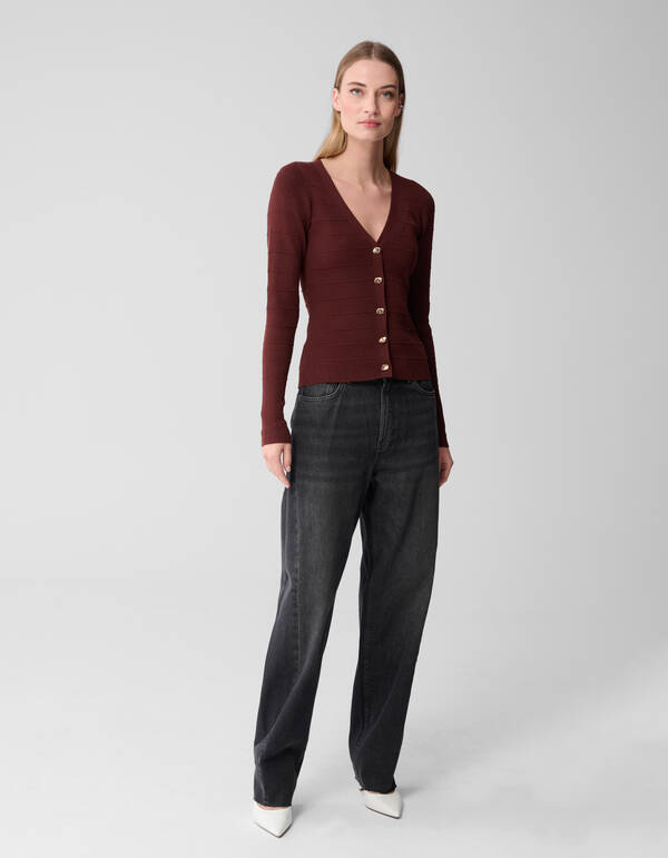 Button Vest Bruin SHOEBY WOMEN