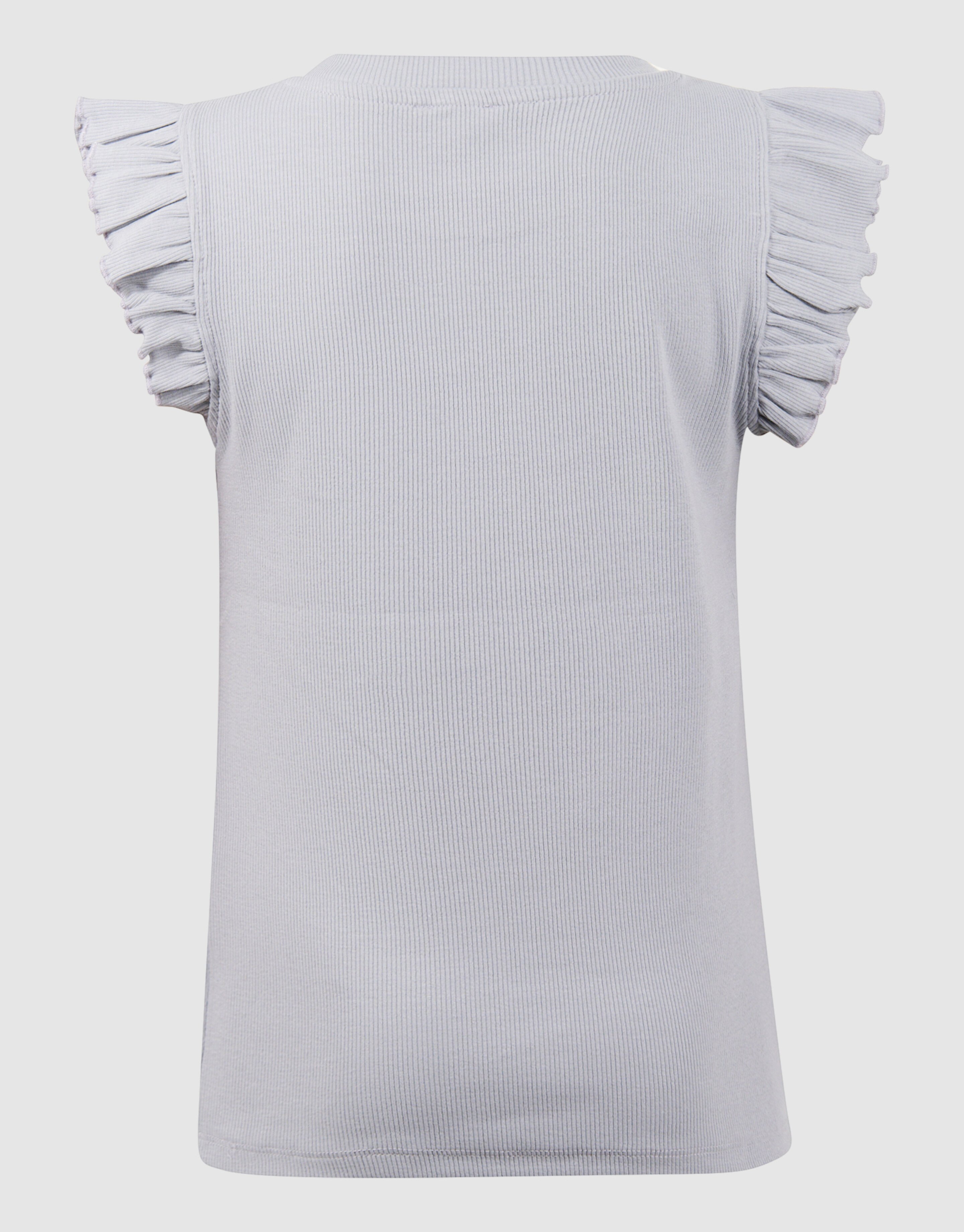 Ruffle Heart Top Lichtgrijs SHOEBY GIRLS
