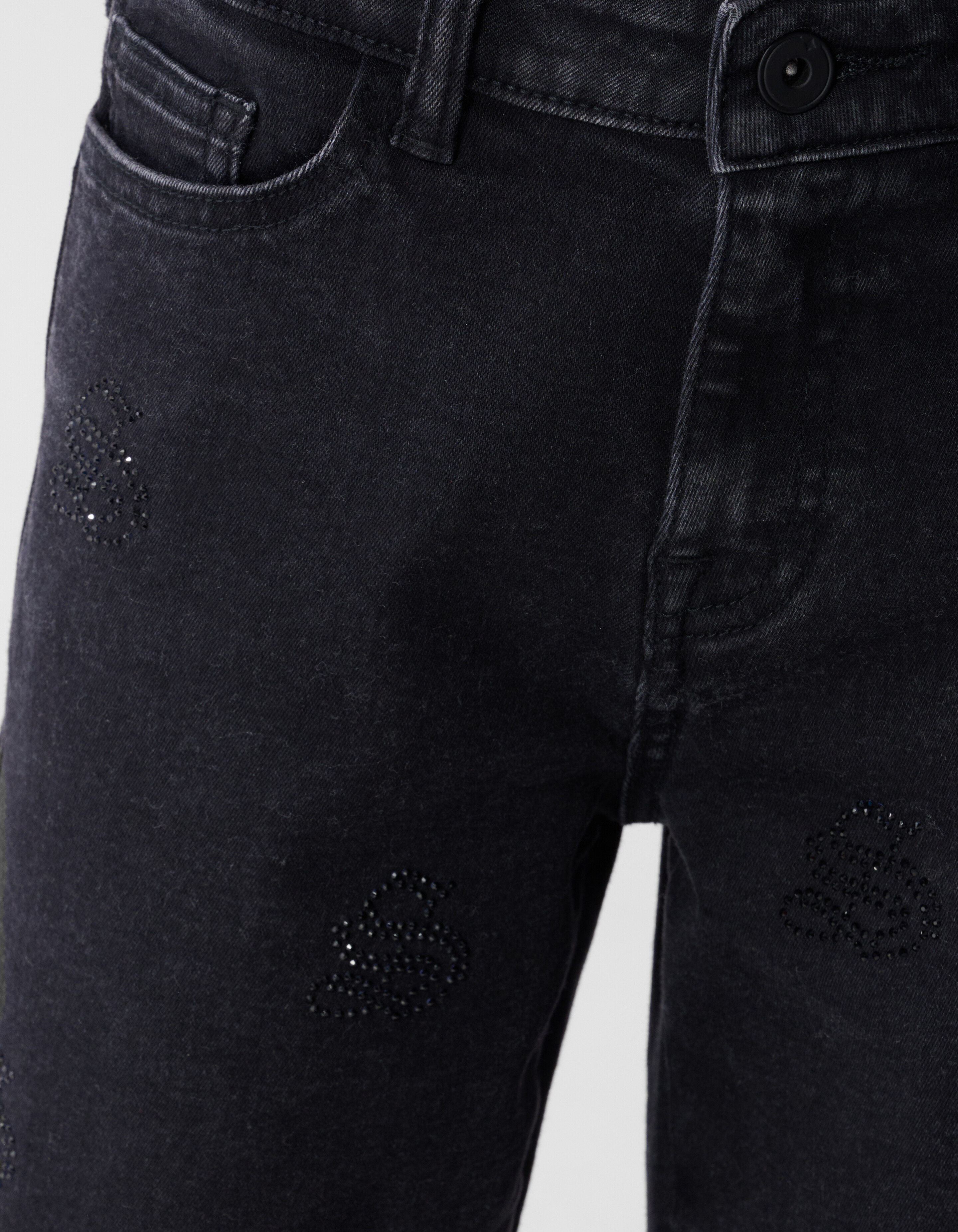 Shiny Wide Leg Fit Jeans Zwart SHOEBY GIRLS