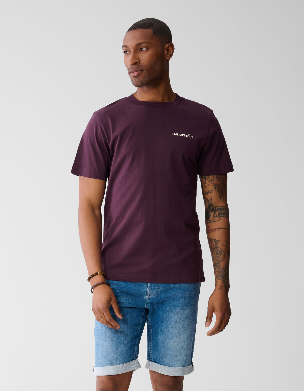 Embrace Artwork T-shirt Donkerrood SHOEBY MEN