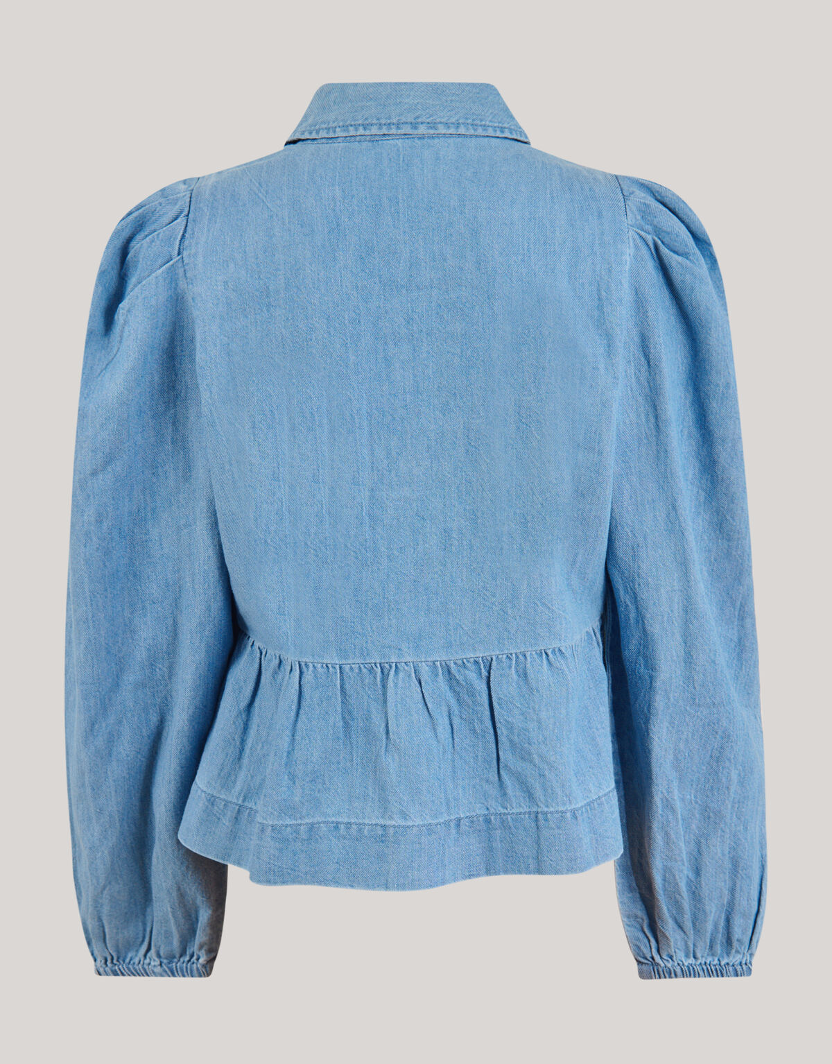 Denim Bow Blouse Blauw SHOEBY GIRLS