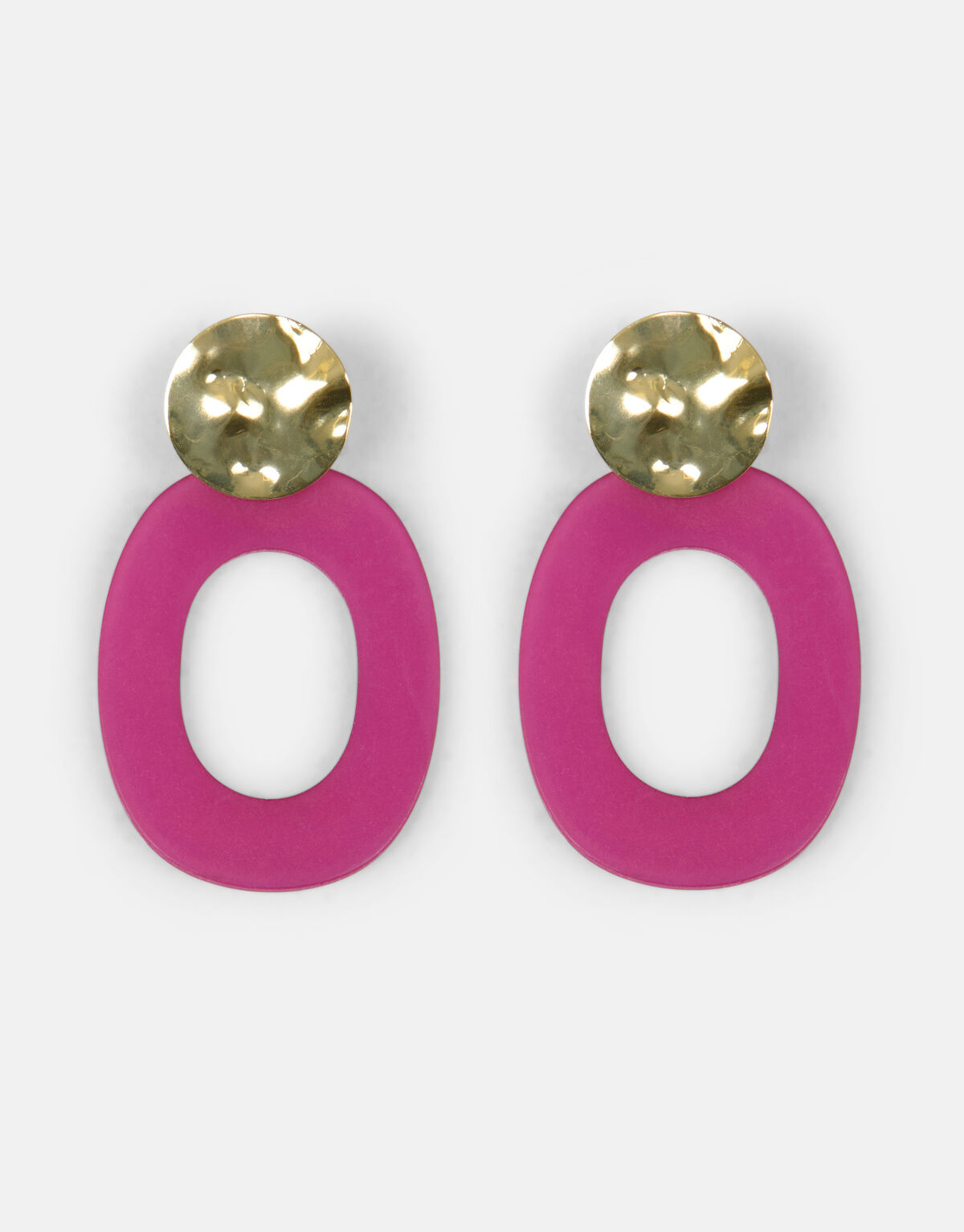 Paarse hanger oorbellen SHOEBY ACCESSOIRES