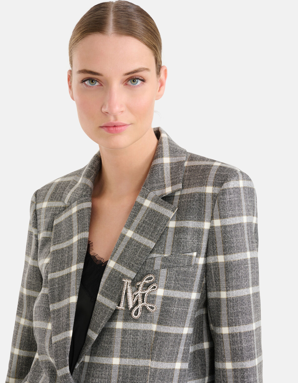 Oversized Ruiten Blazer Grijs By Mieke SHOEBY WOMEN