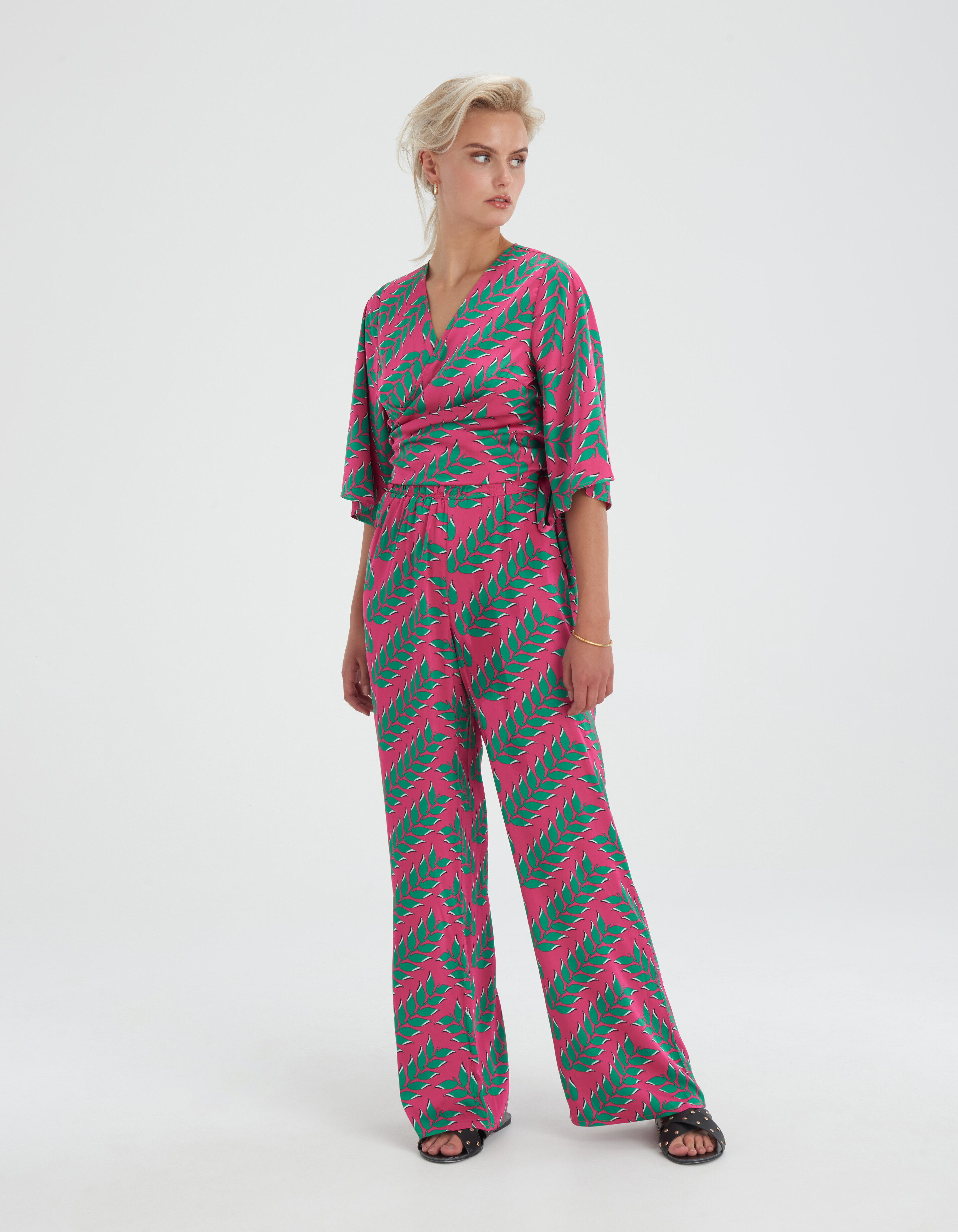 Printed Wide Leg Broek Eksept