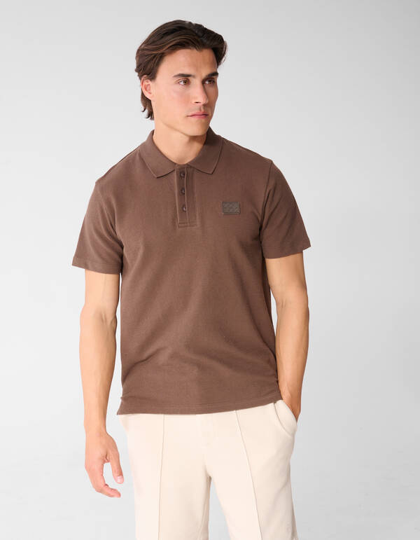 Spark Polo Donkerbruin SHOEBY MEN