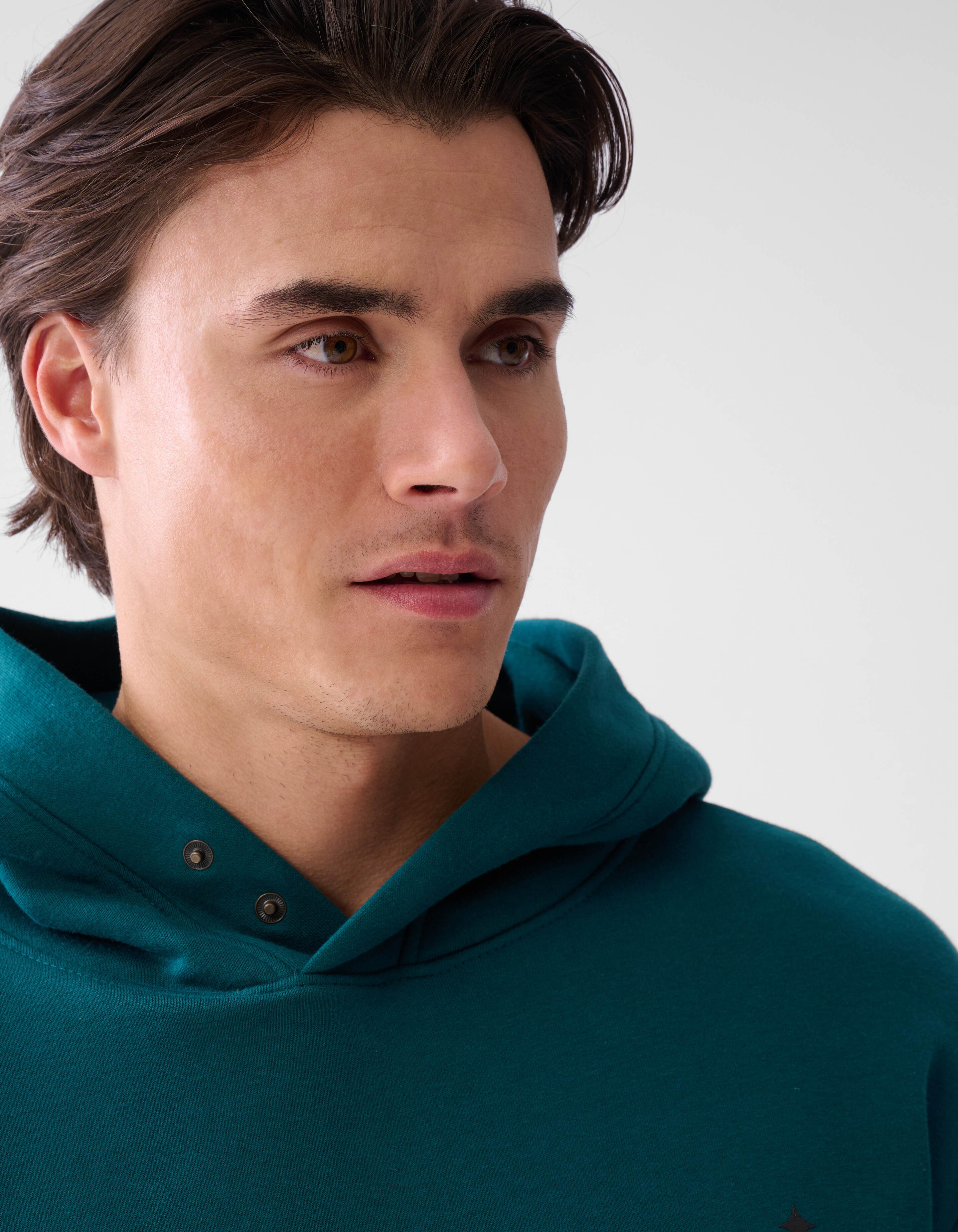 Relaxed Fit Hoodie Donkergroen SHOEBY MEN