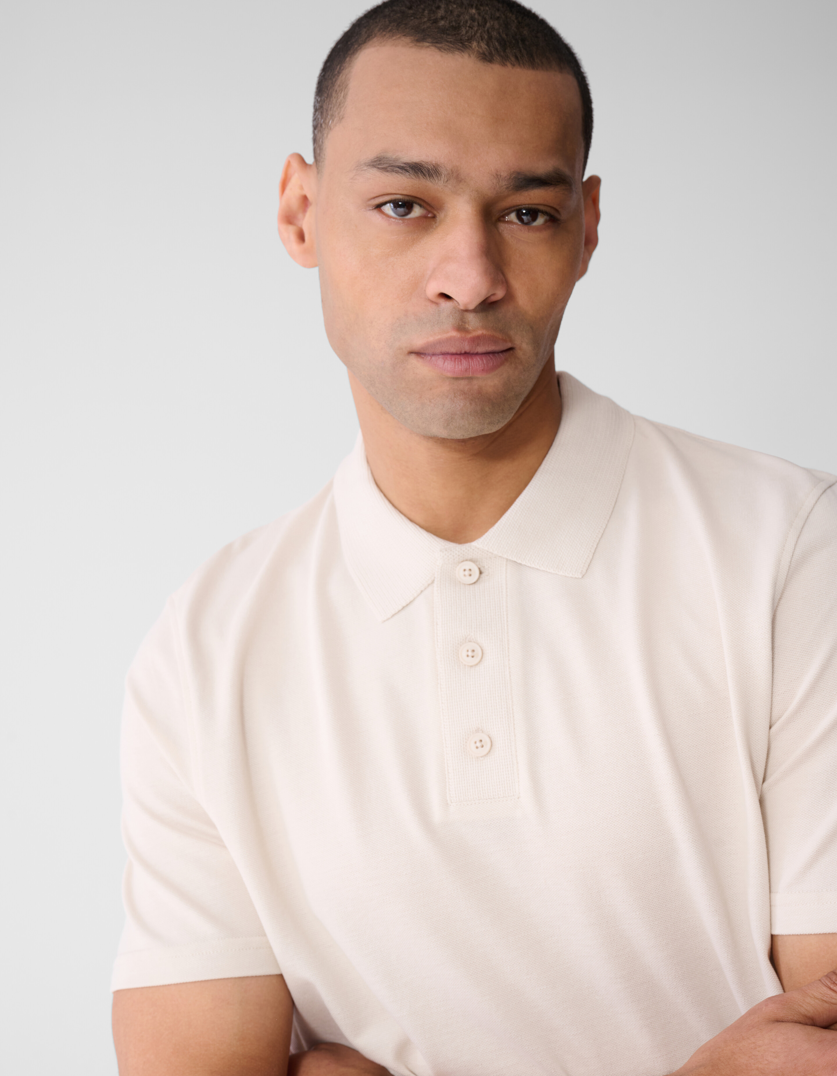 Gebreide Polo Zand SHOEBY MEN