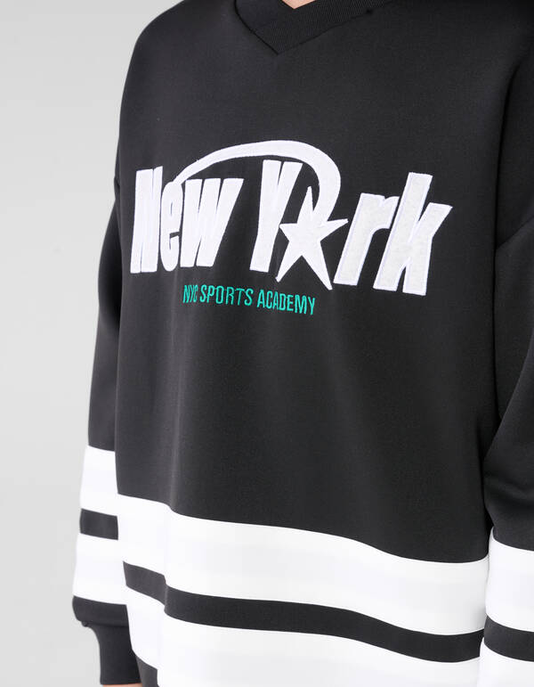 Oversized Fit Artwork Sweater Zwart SHOEBY BOYS