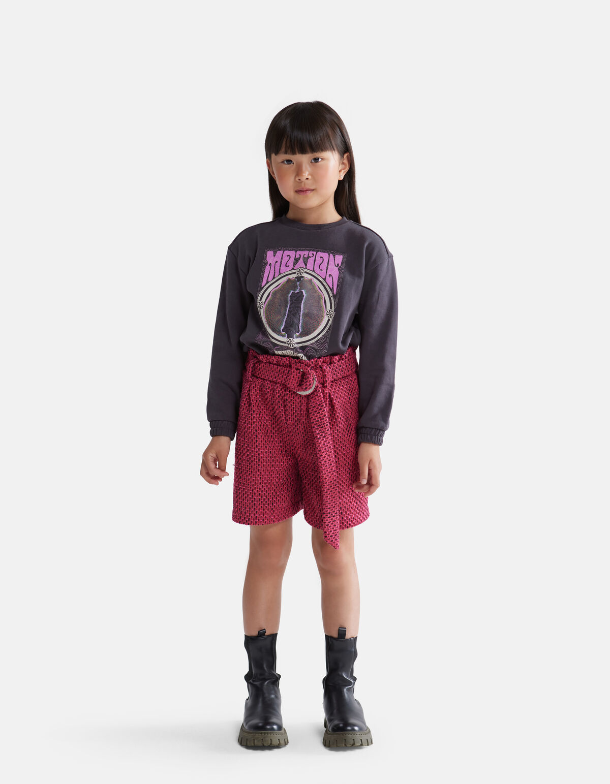 Printed Sweater Donkergrijs SHOEBY GIRLS