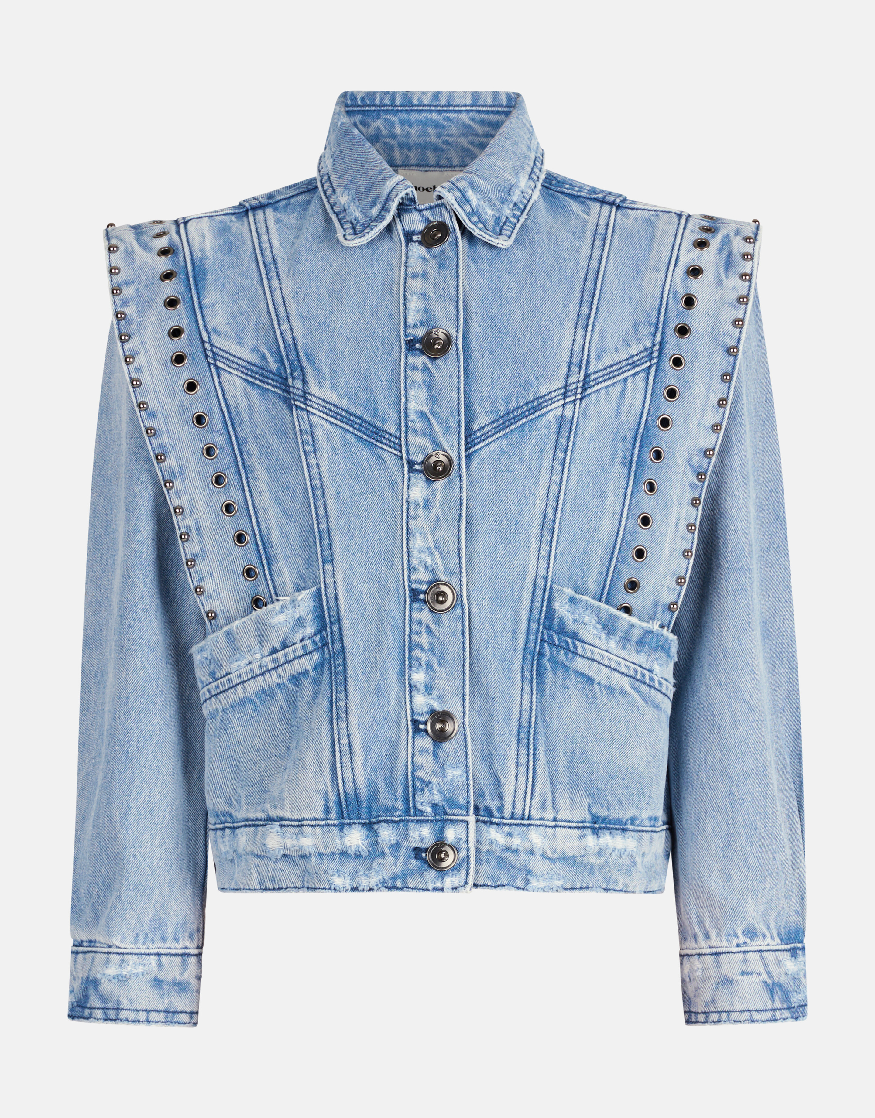Destroyed Spijkerjack Blauw By Nicolette SHOEBY GIRLS