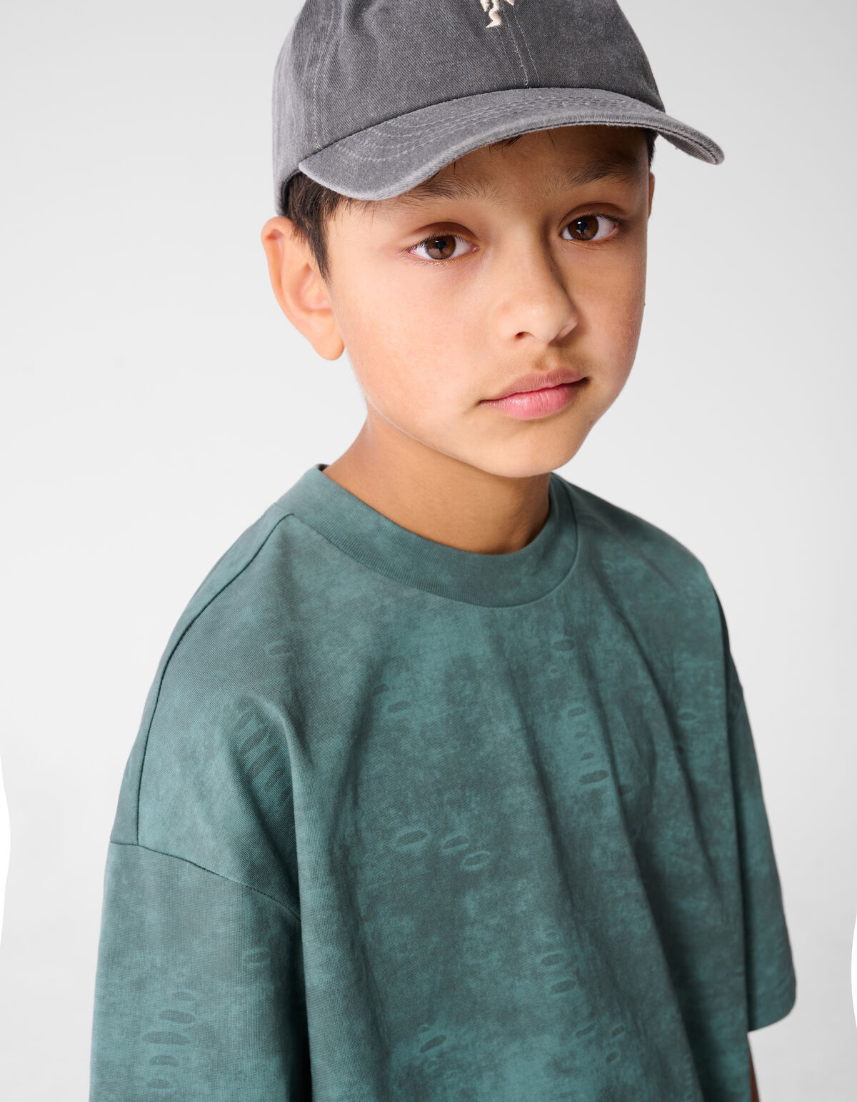 Washed T-shirt Groen SHOEBY BOYS