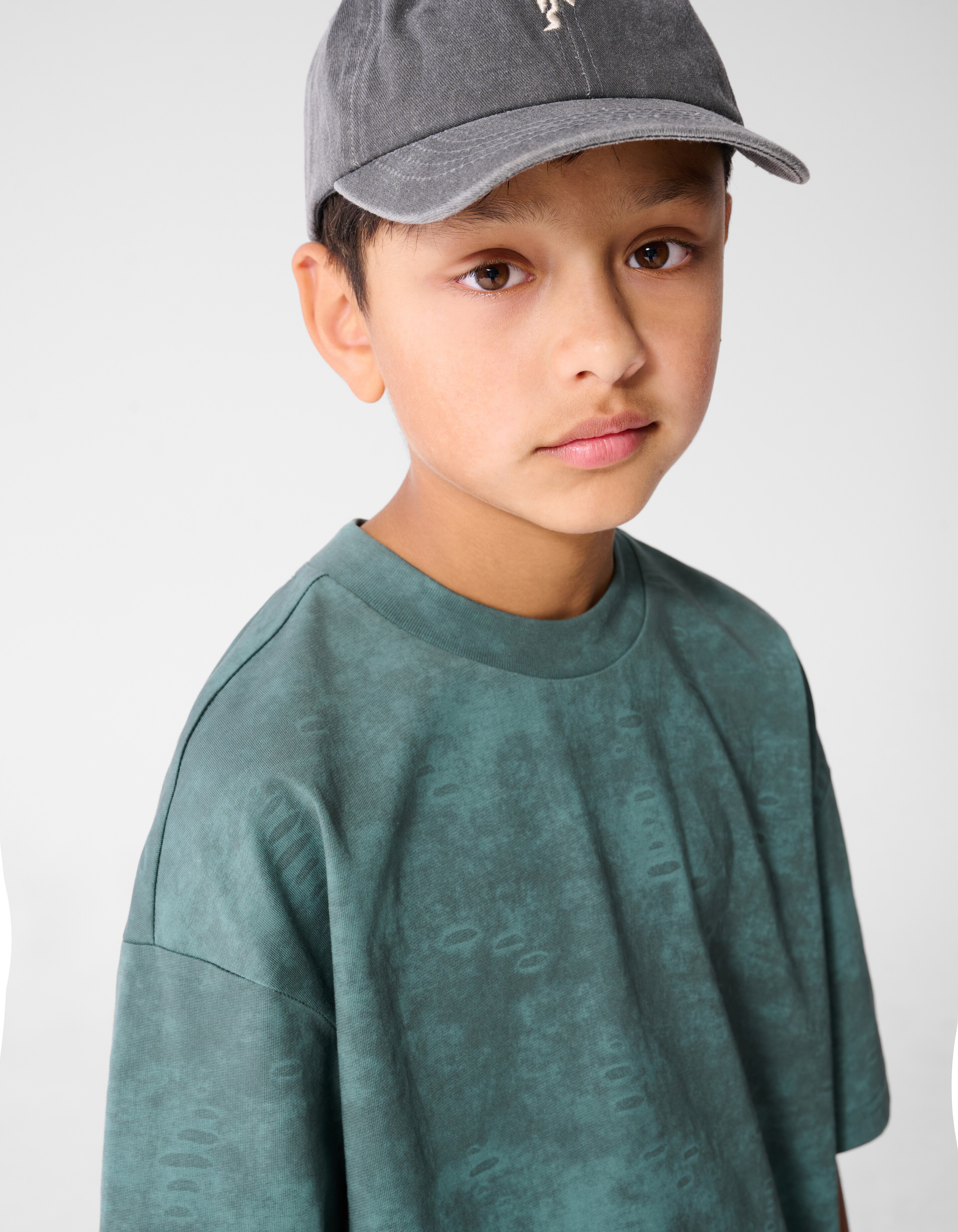 Washed T-shirt Groen SHOEBY BOYS