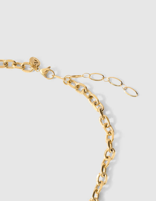 Heart Oval Bedel Ketting Goud SHOEBY ACCESSOIRES