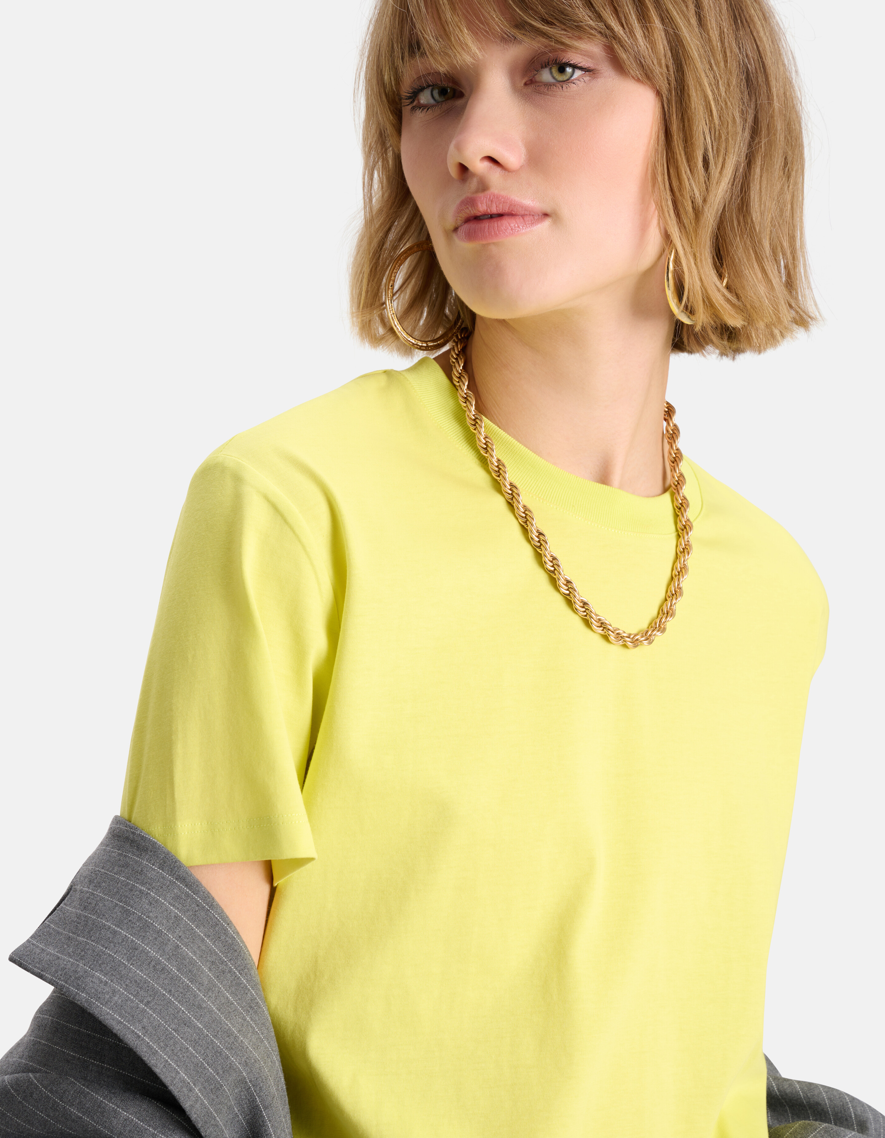Basis T-shirt Lime Groen SHOEBY WOMEN