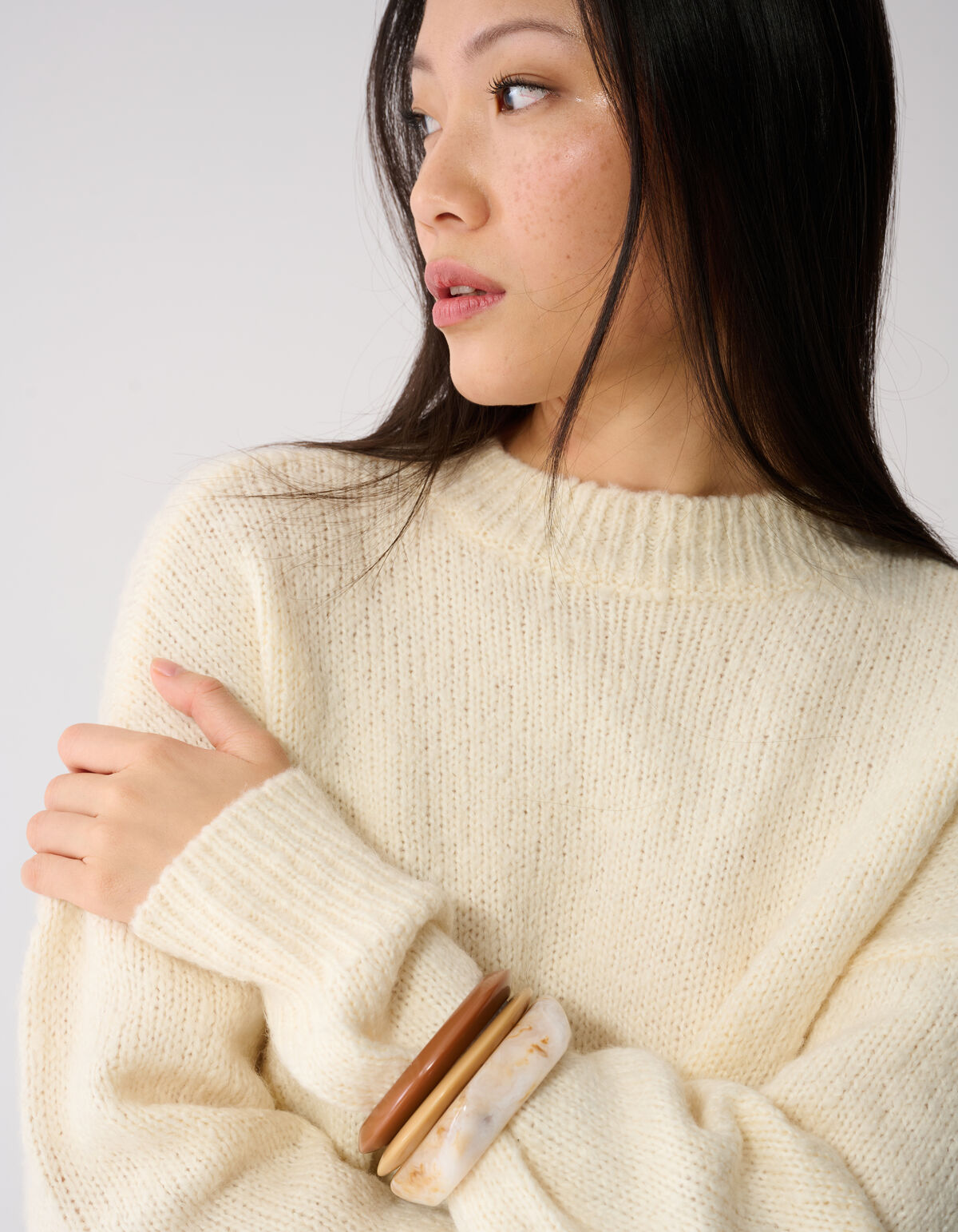 Big Bangle Set Beige SHOEBY ACCESSOIRES