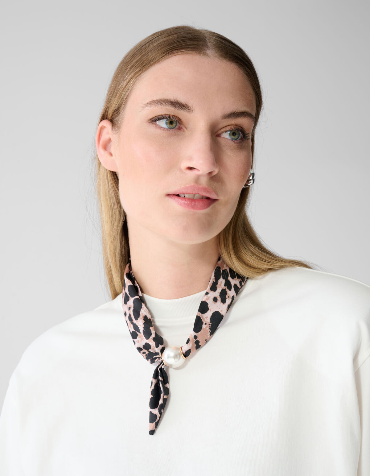 Pearl Leopard Sjaal Ketting Bruin SHOEBY ACCESSOIRES
